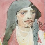 Sari Staggs "Pink Brave" Watercolor Painting