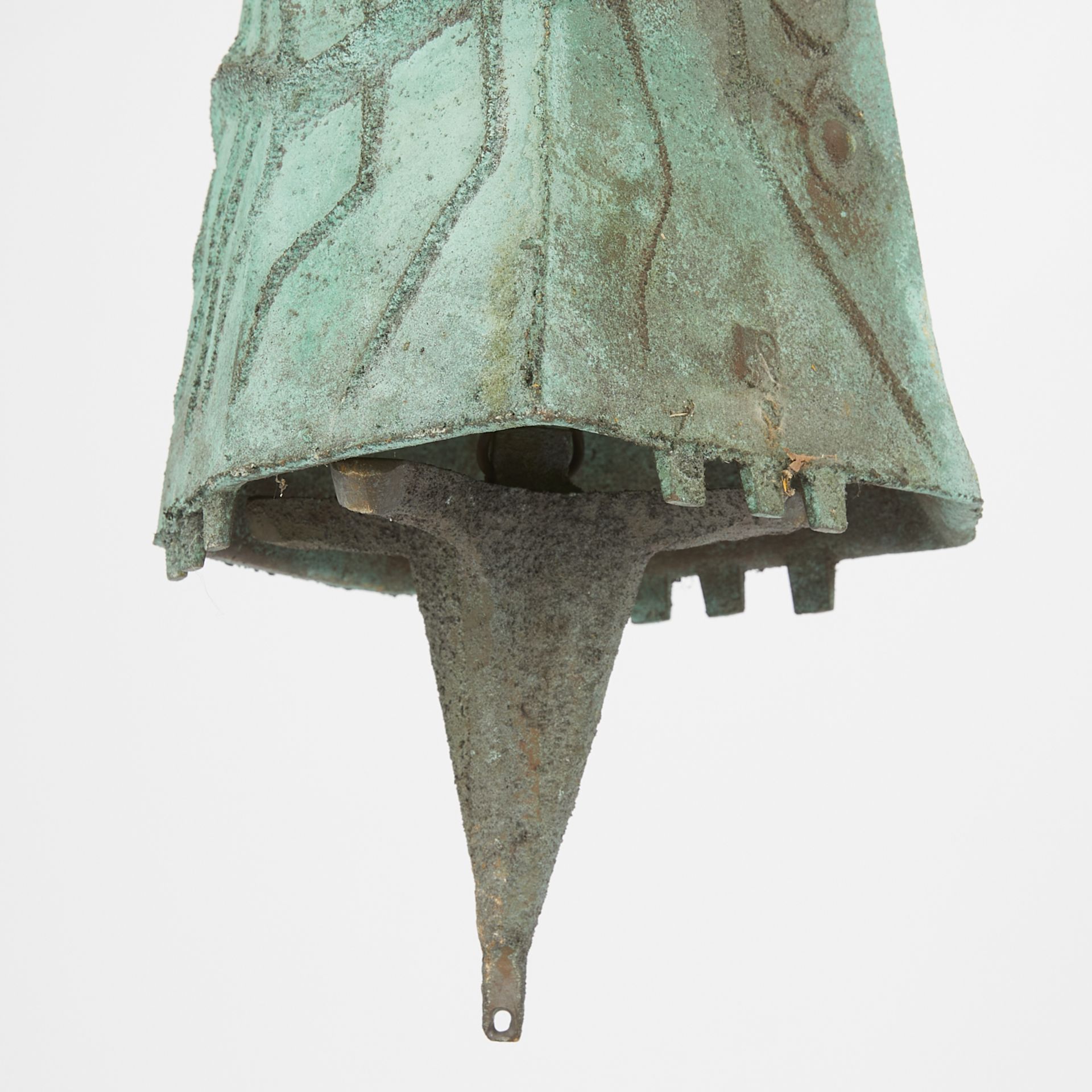 Paolo Soleri Large Bronze Ribbed Wind Bell - Bild 8 aus 10