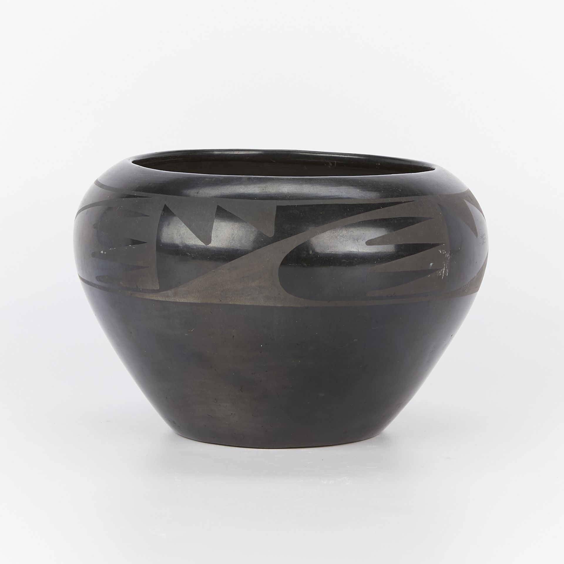 Early Maria Martinez Blackware Ceramic Bowl - Bild 3 aus 9
