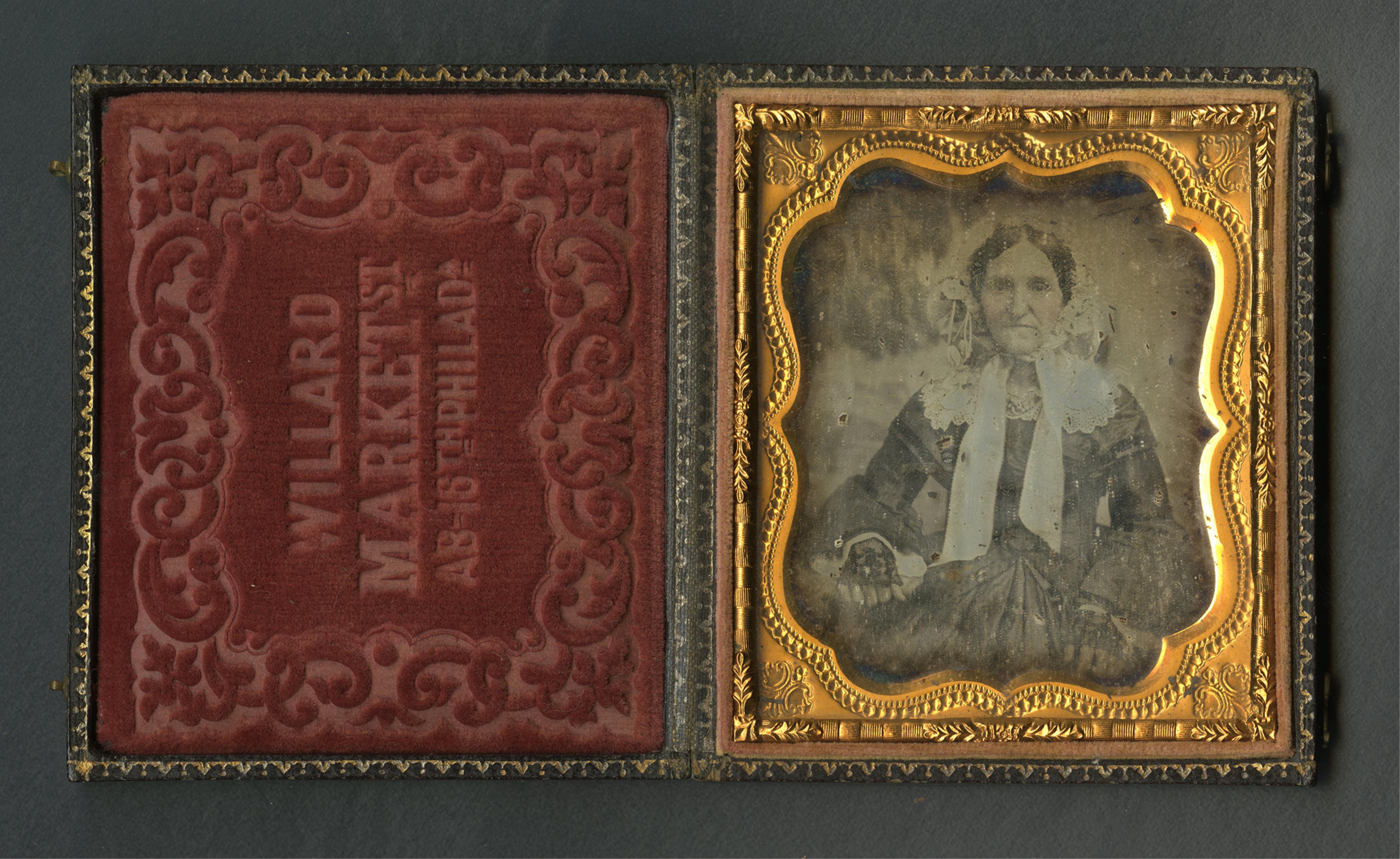 Daguerreotype Portrait of a Finely Dressed Woman - Image 2 of 3