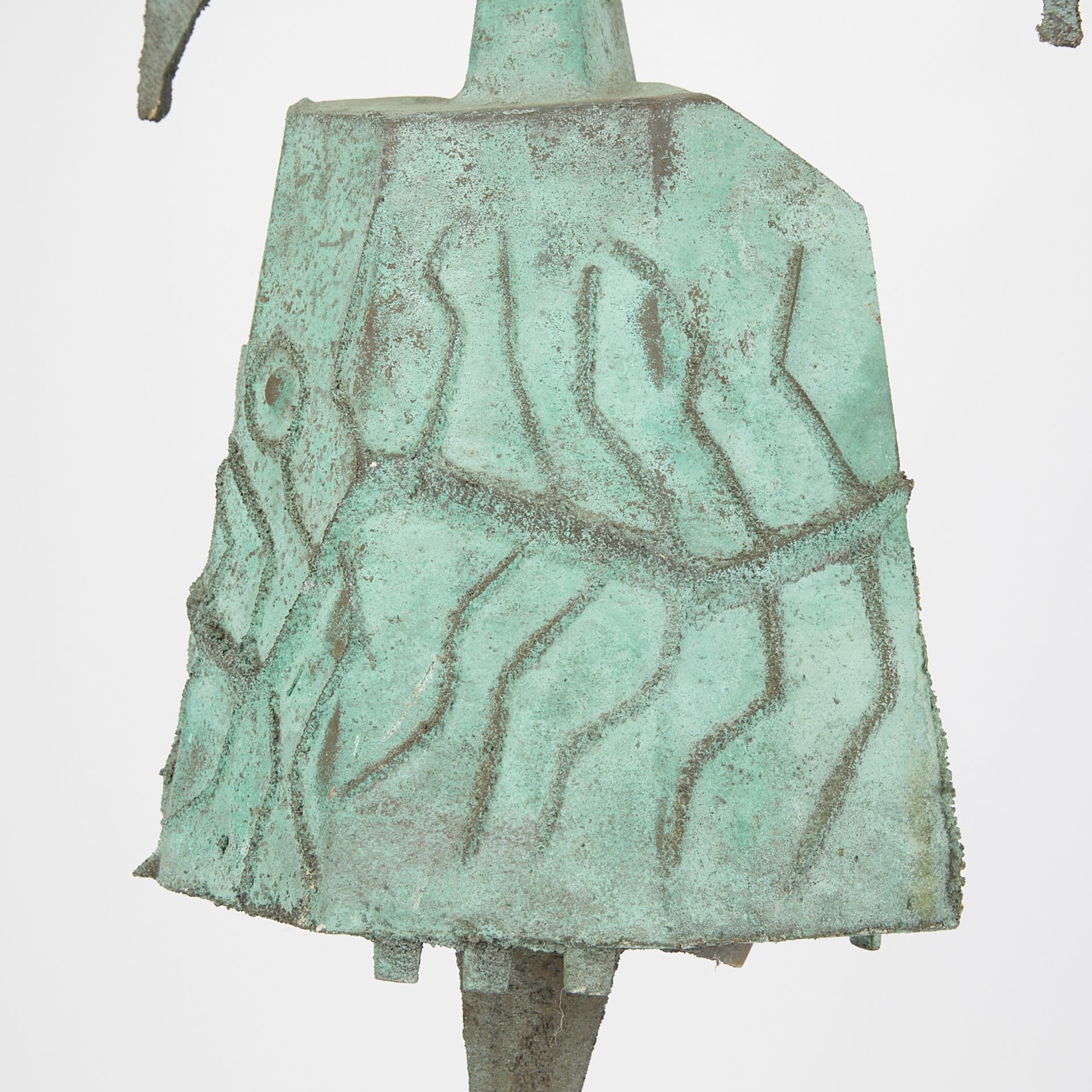 Paolo Soleri Large Bronze Ribbed Wind Bell - Bild 2 aus 10
