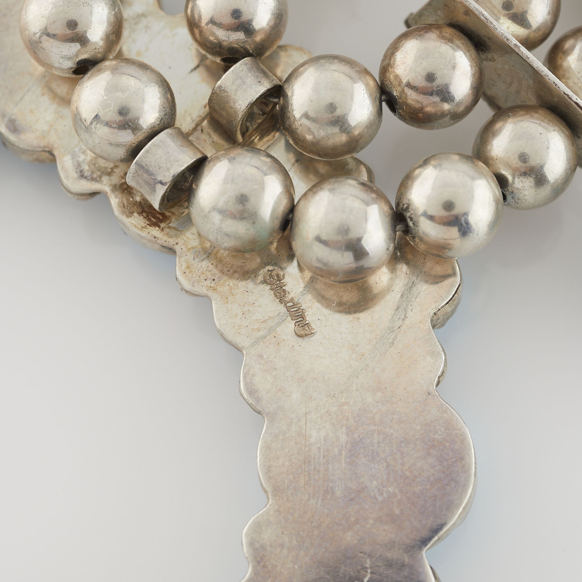Sterling Turquoise Squash Blossom Necklace - Bild 5 aus 6