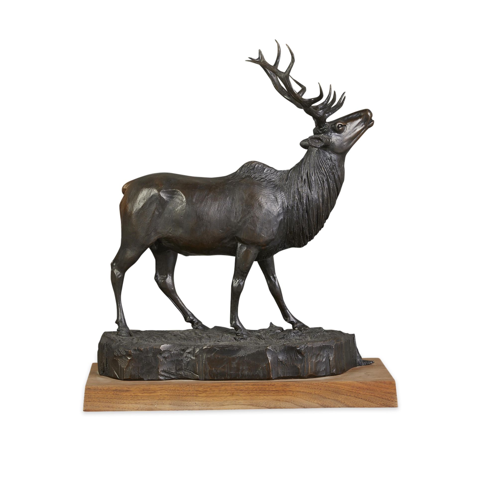 Les Welliver Elk Bronze Sculpture 1973 - Image 5 of 9