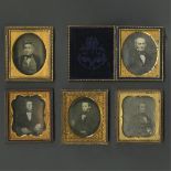 5 Sixth Plate Daguerreotype Portraits of Men