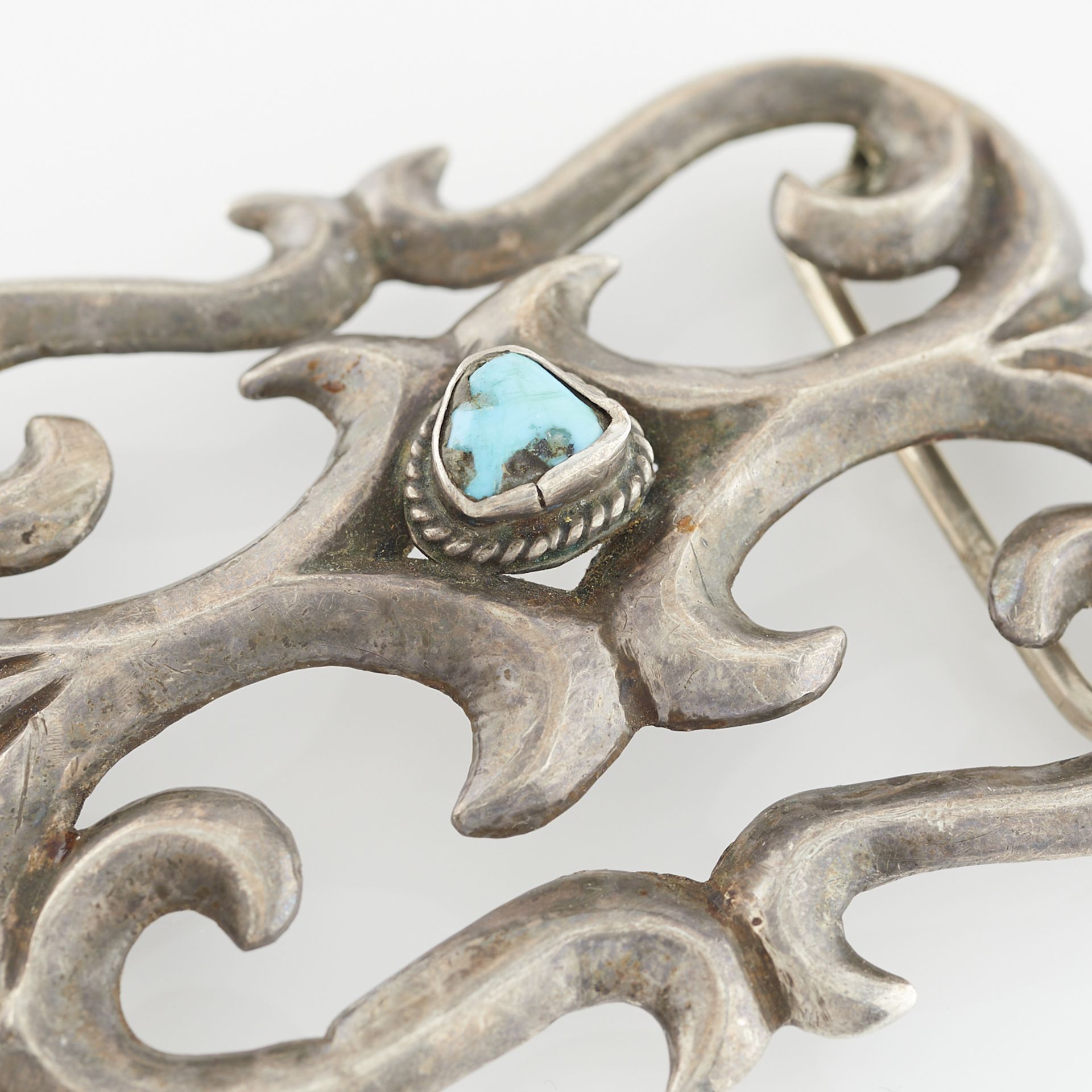 Sandcast Buckle with Turquoise - Image 5 of 5