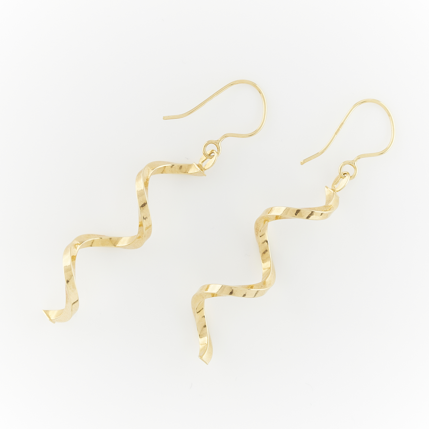 Italian 14k Yellow Gold Spiral Statement Earrings - Image 8 of 8