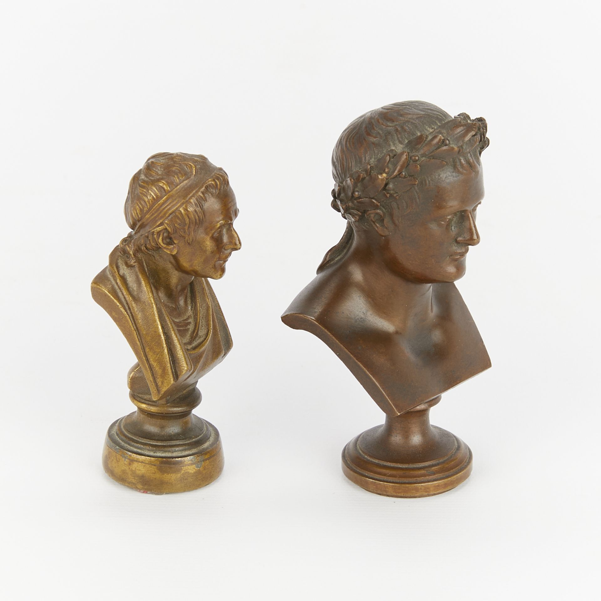 Group of 2 Small Bronze Bust Seals - Image 7 of 10