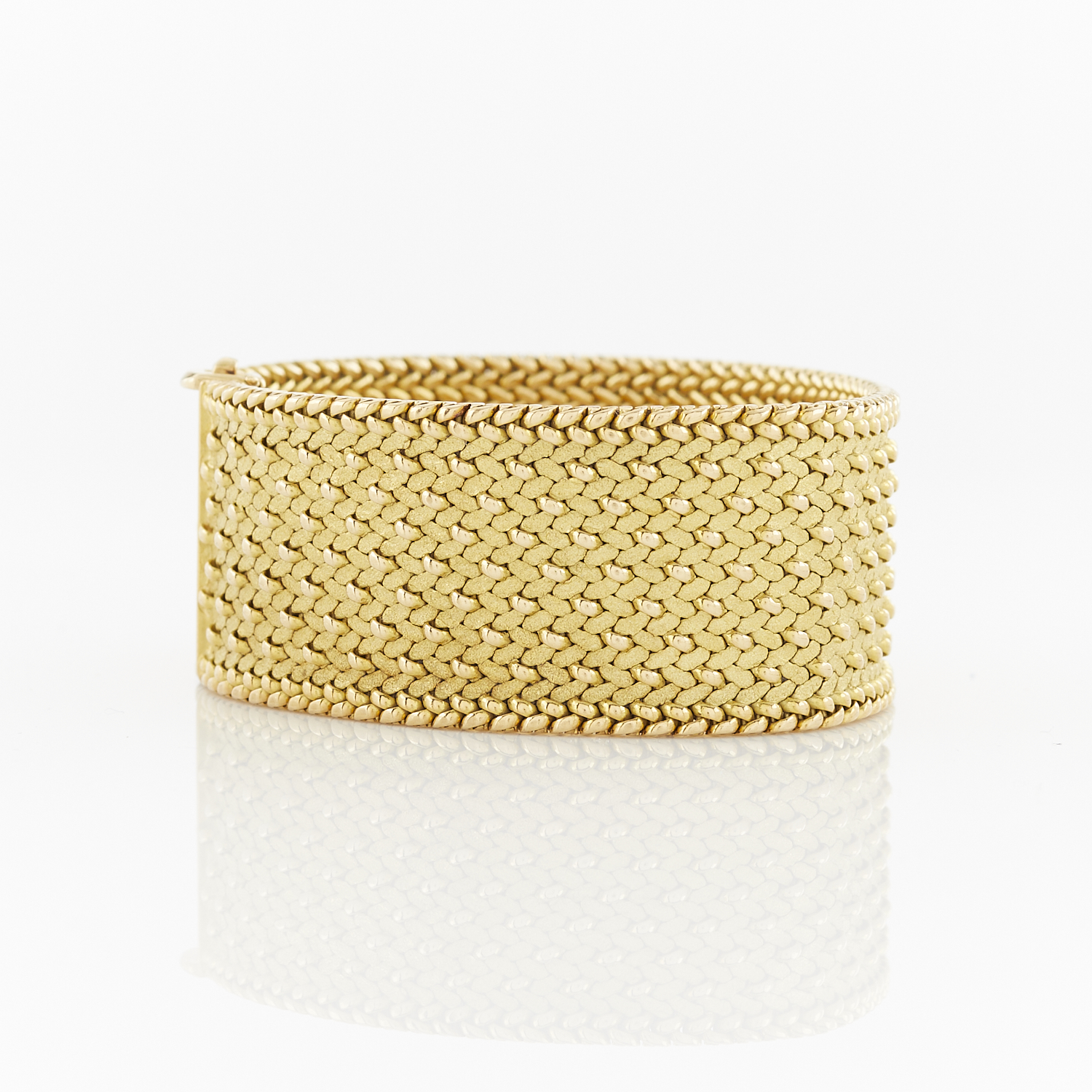 Georges L'Enfant 18k Gold Woven Bracelet - Image 8 of 16