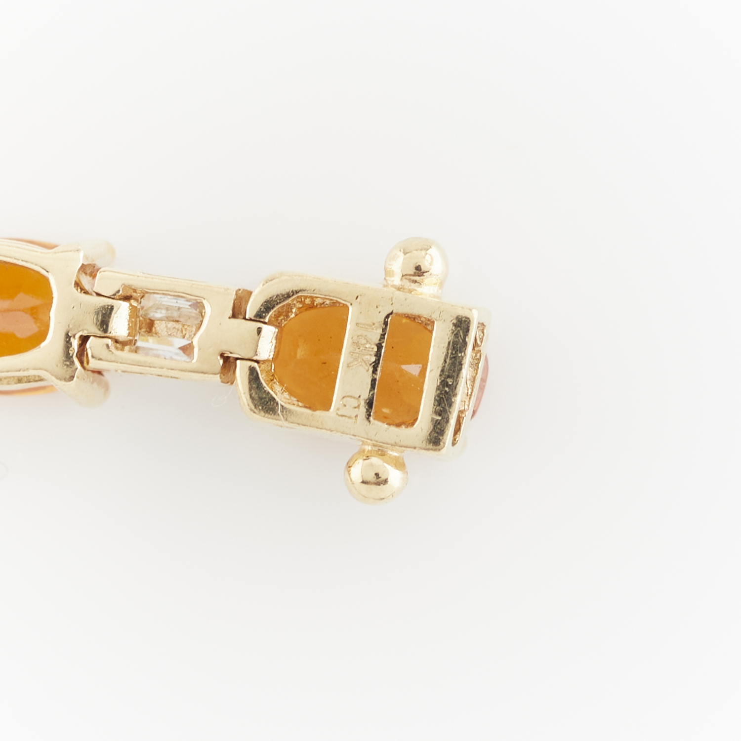 14k Yellow Gold Citrine & Diamond Bracelet - Image 5 of 6