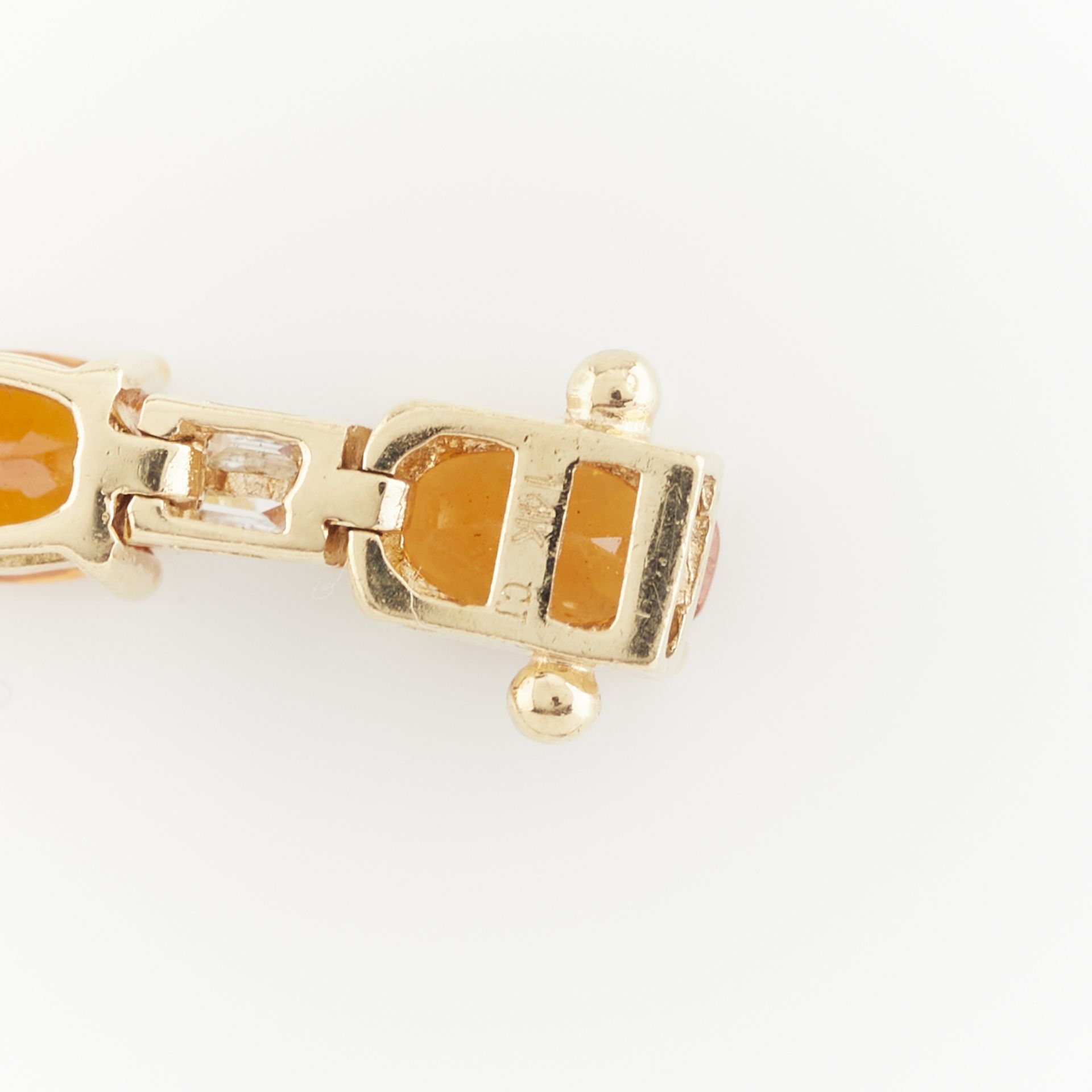 14k Yellow Gold Citrine & Diamond Bracelet - Bild 5 aus 6