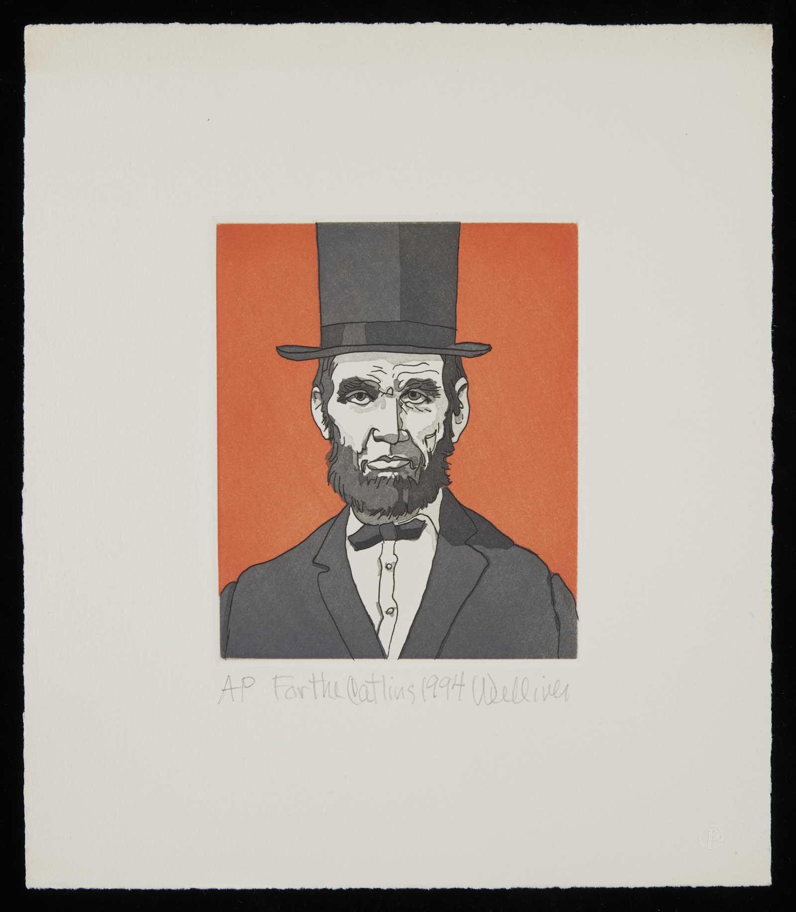 Neil Welliver Abraham Lincoln Etching 1994 - Image 2 of 6