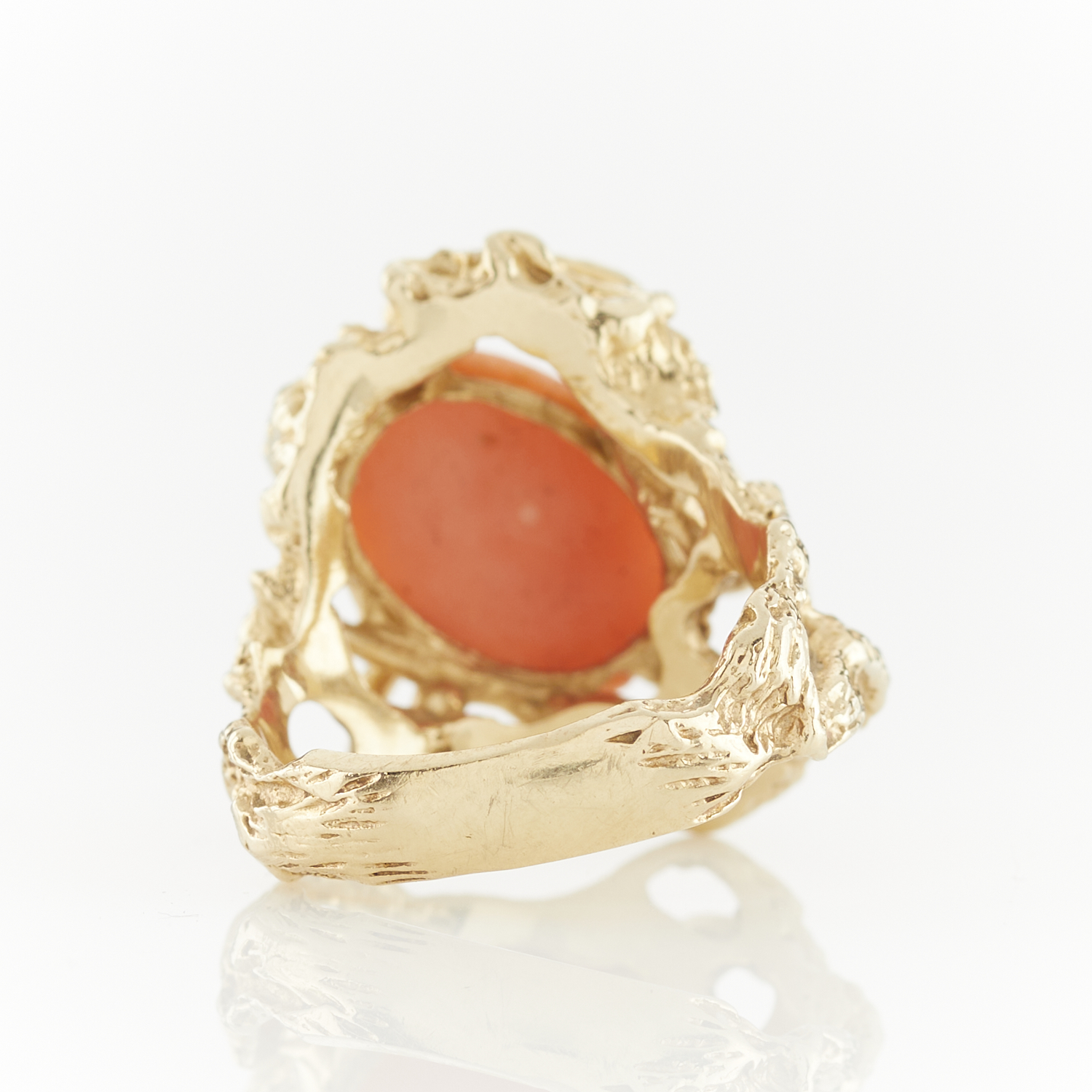 14k Yellow Gold & Coral Ring - Image 5 of 11