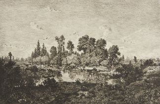 Kratke "Morning" Etching After Th. Rousseau