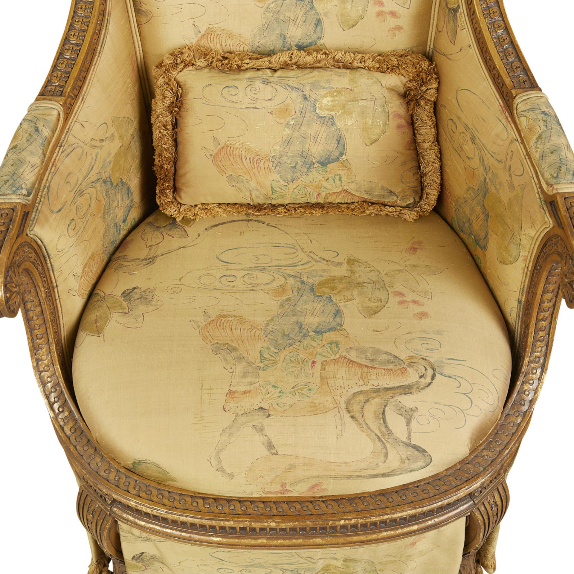 Set 4 Louis XVI Style Giltwood Bergeres Armchairs - Bild 18 aus 26