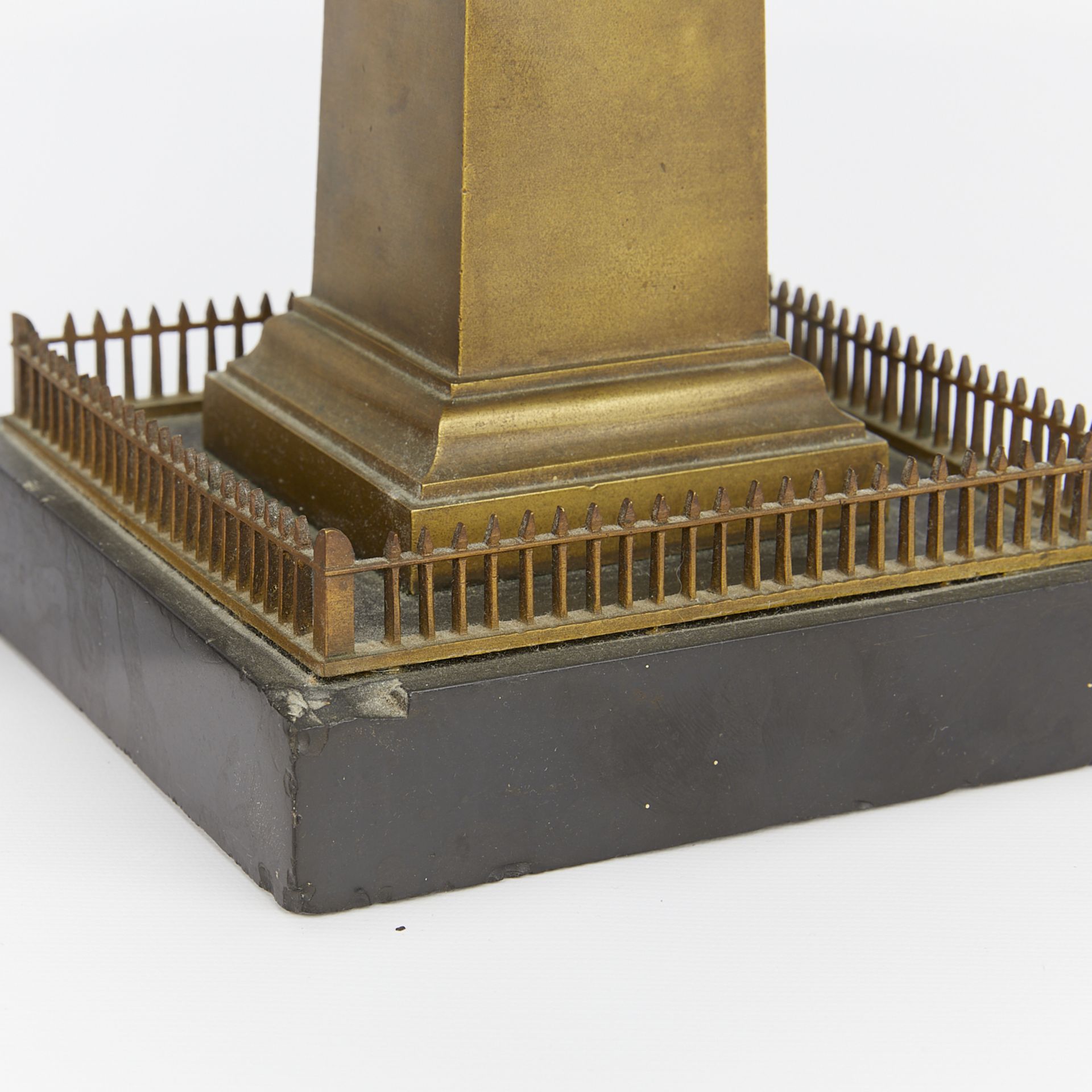 2 French 19th c. Grand Tour Bronze Obelisks - Image 10 of 13