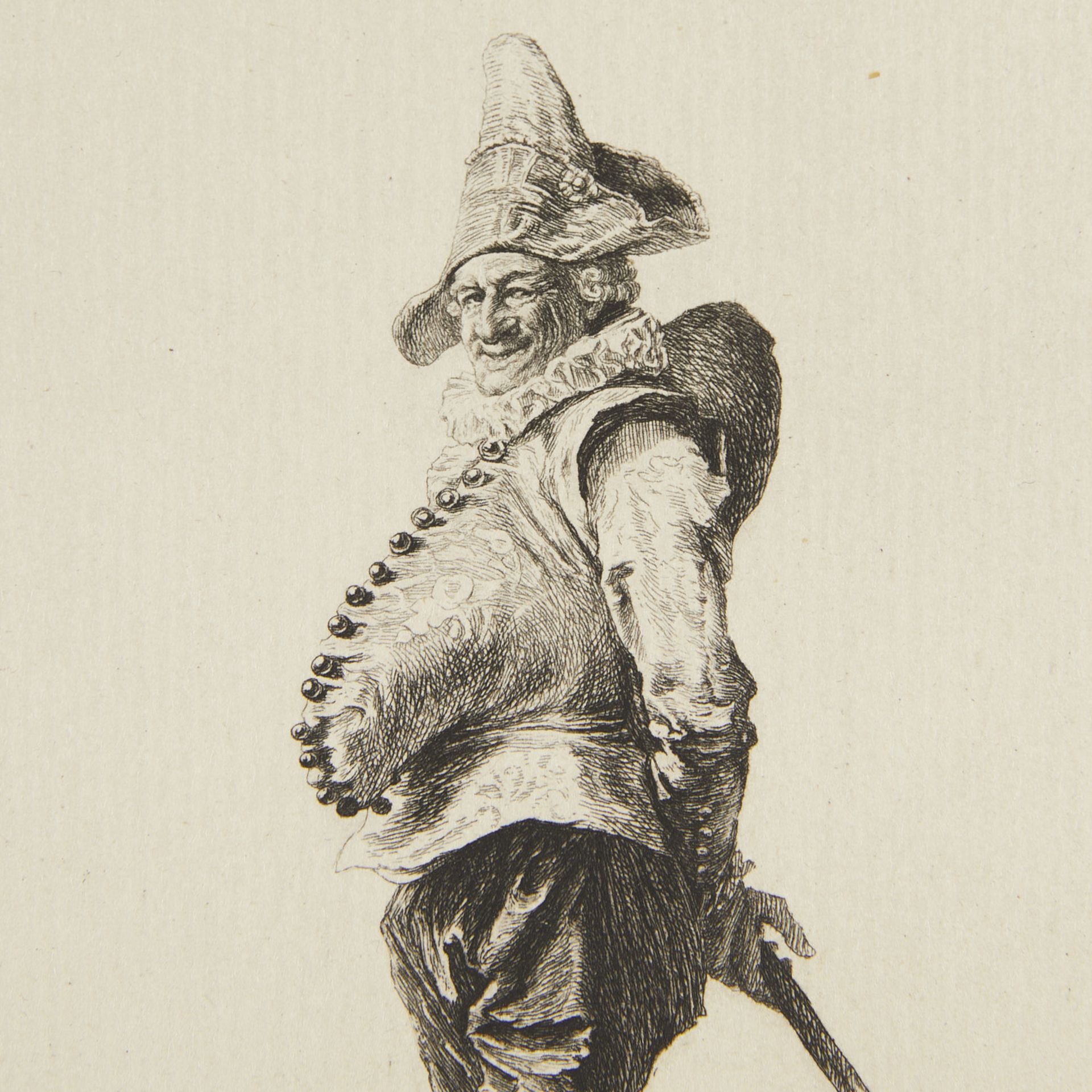 Rajon "Punchinello" Etching After Meissonier - Bild 4 aus 5