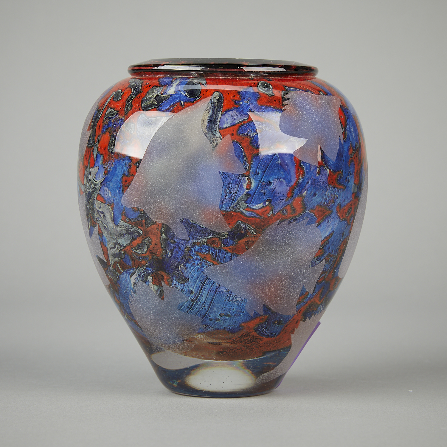 Jean-Claude Novaro Glass Vase w/ Fish