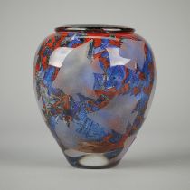 Jean-Claude Novaro Glass Vase w/ Fish