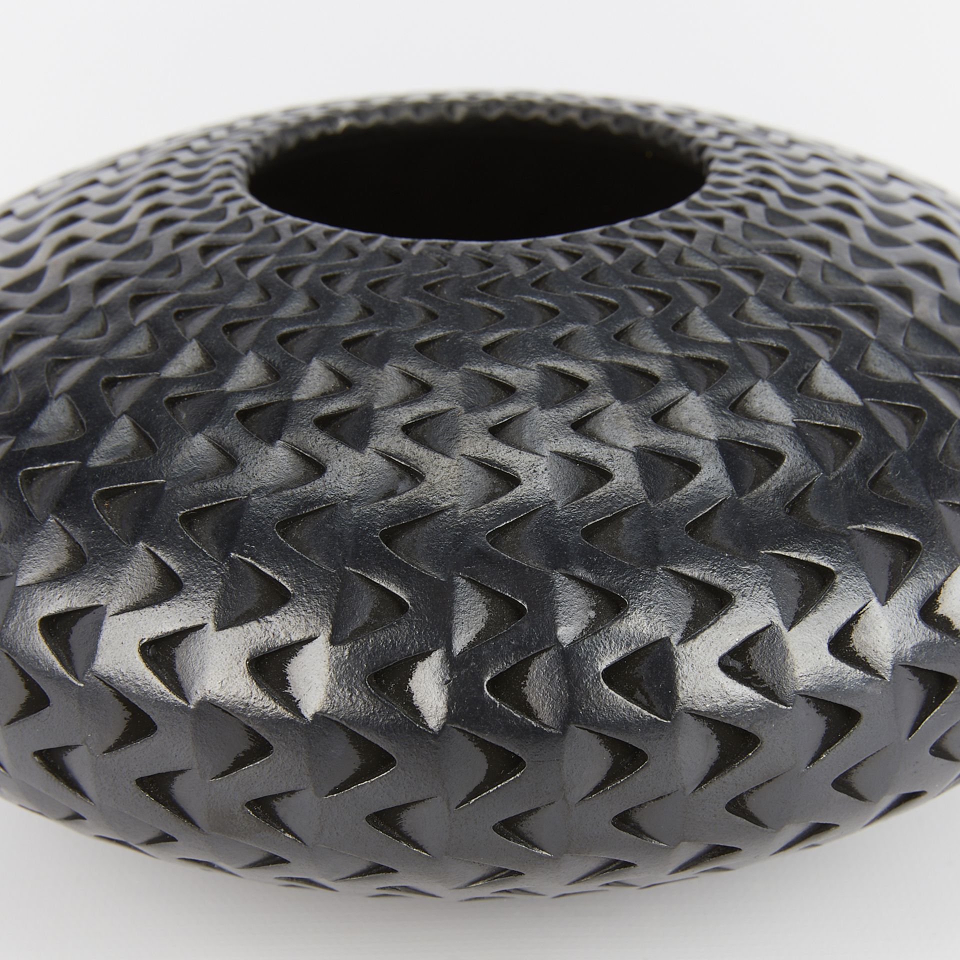 Michael Wisner Black Studio Pottery Vase - Bild 8 aus 8