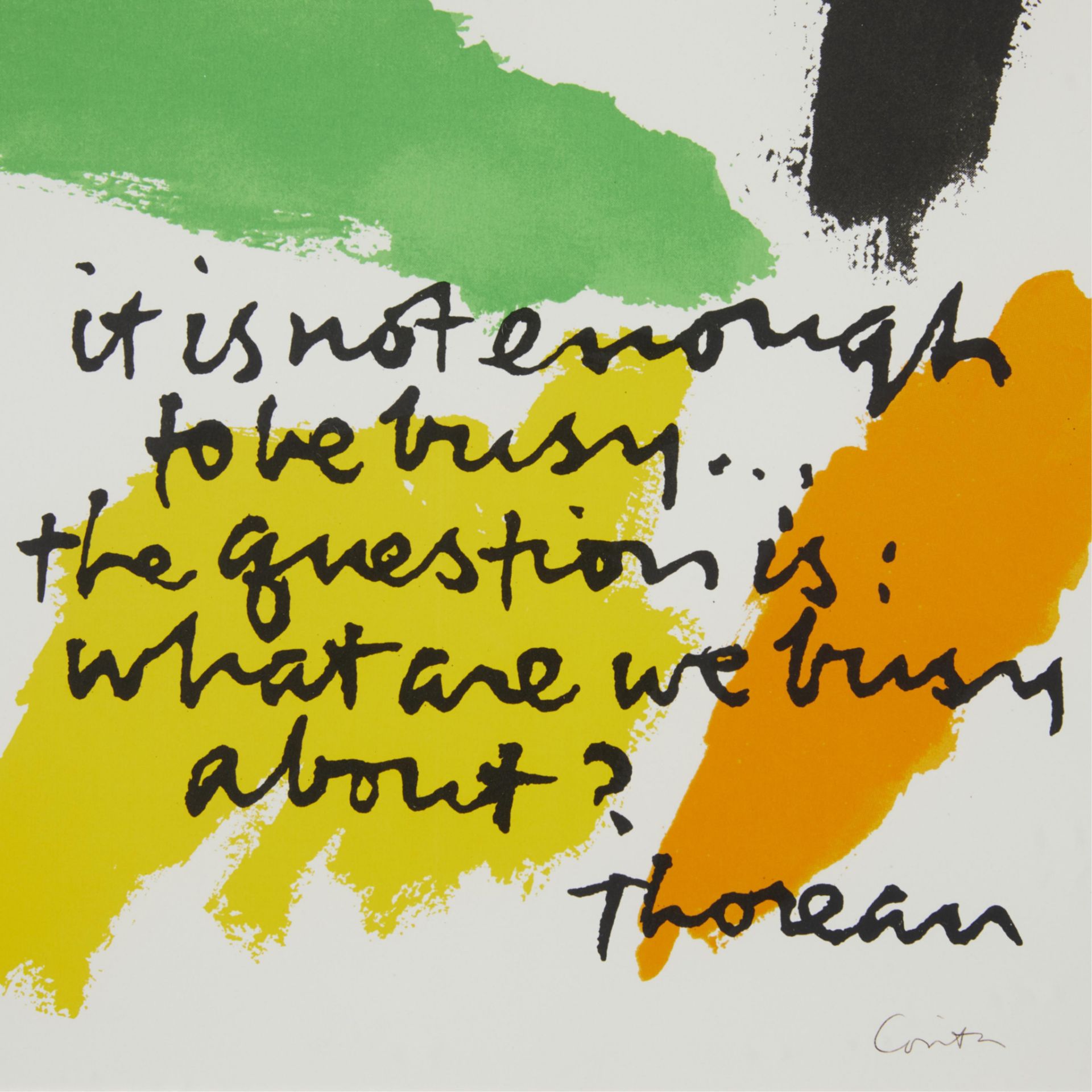 Corita Kent "thoreau" Quote Serigraph 1971 - Image 4 of 6