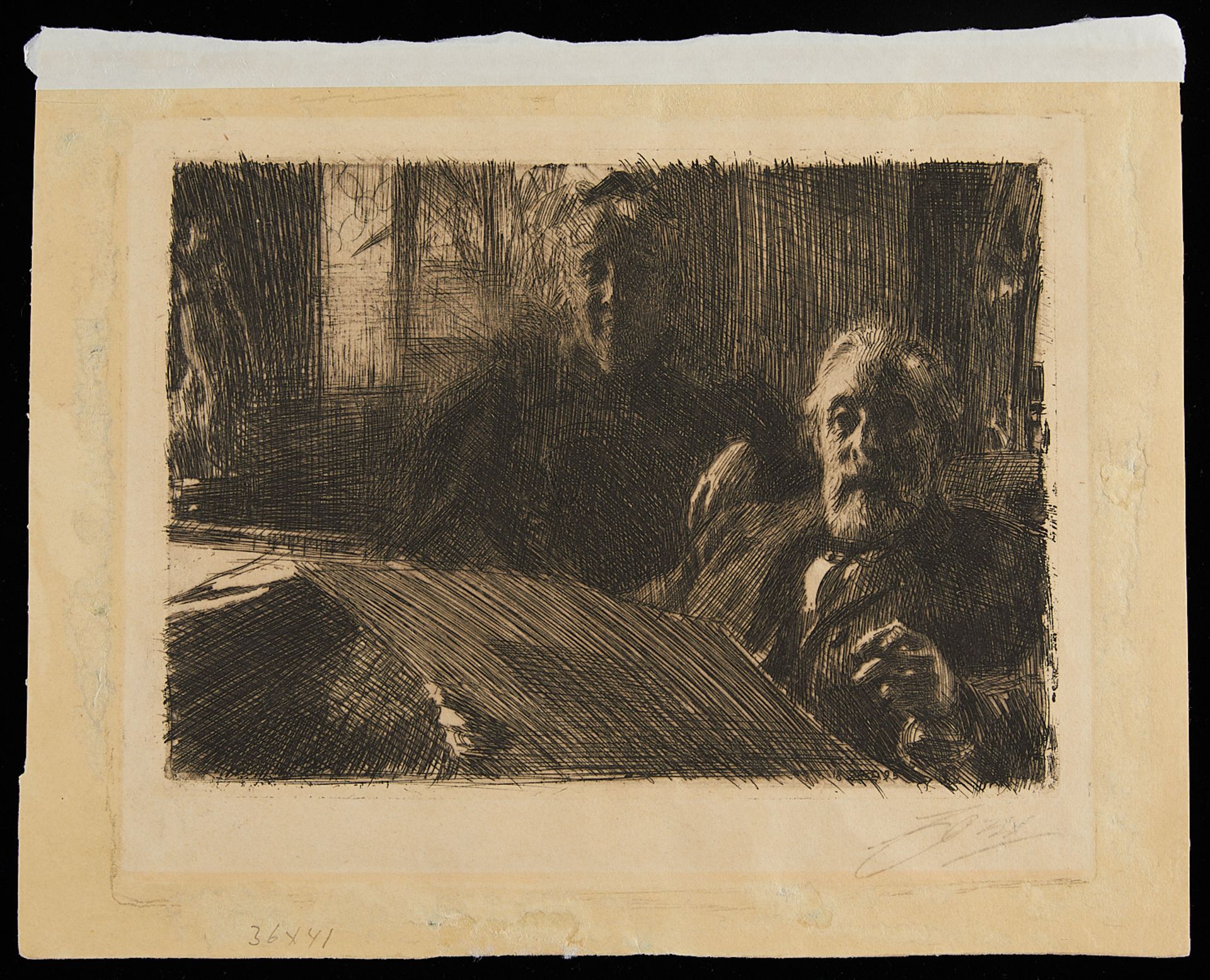 Anders Zorn "Mr. & Mrs. Furstenberg" Etching 1895 - Image 3 of 4
