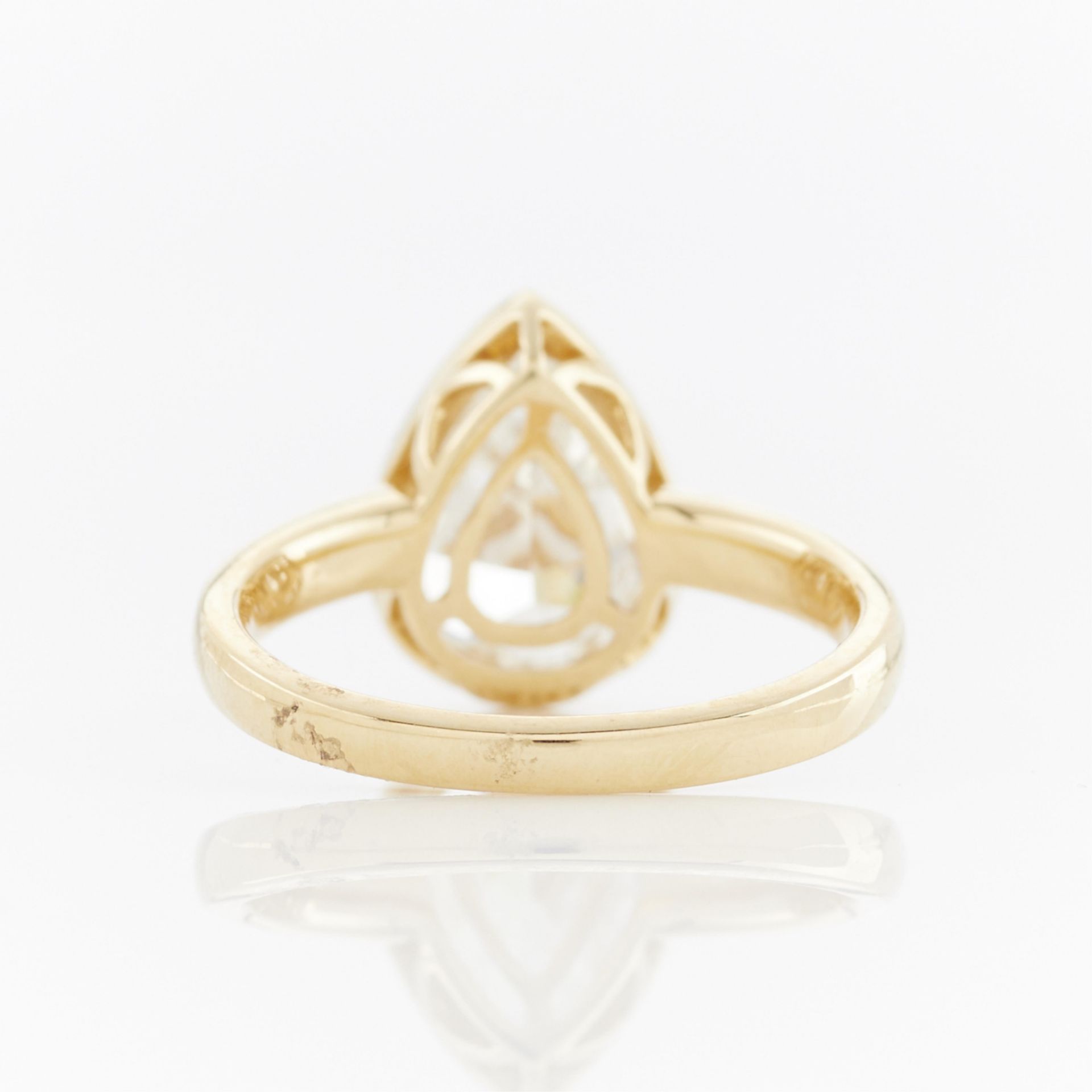 18k Yellow Gold Pear Cut Diamond Ring - 2.02 Ct - Image 7 of 13