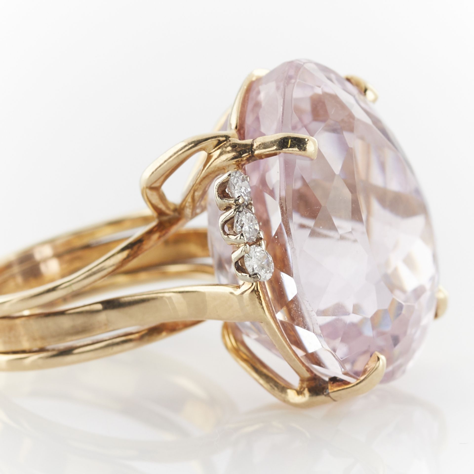 14k Yellow Gold & Kunzite Cocktail Ring - Image 11 of 11