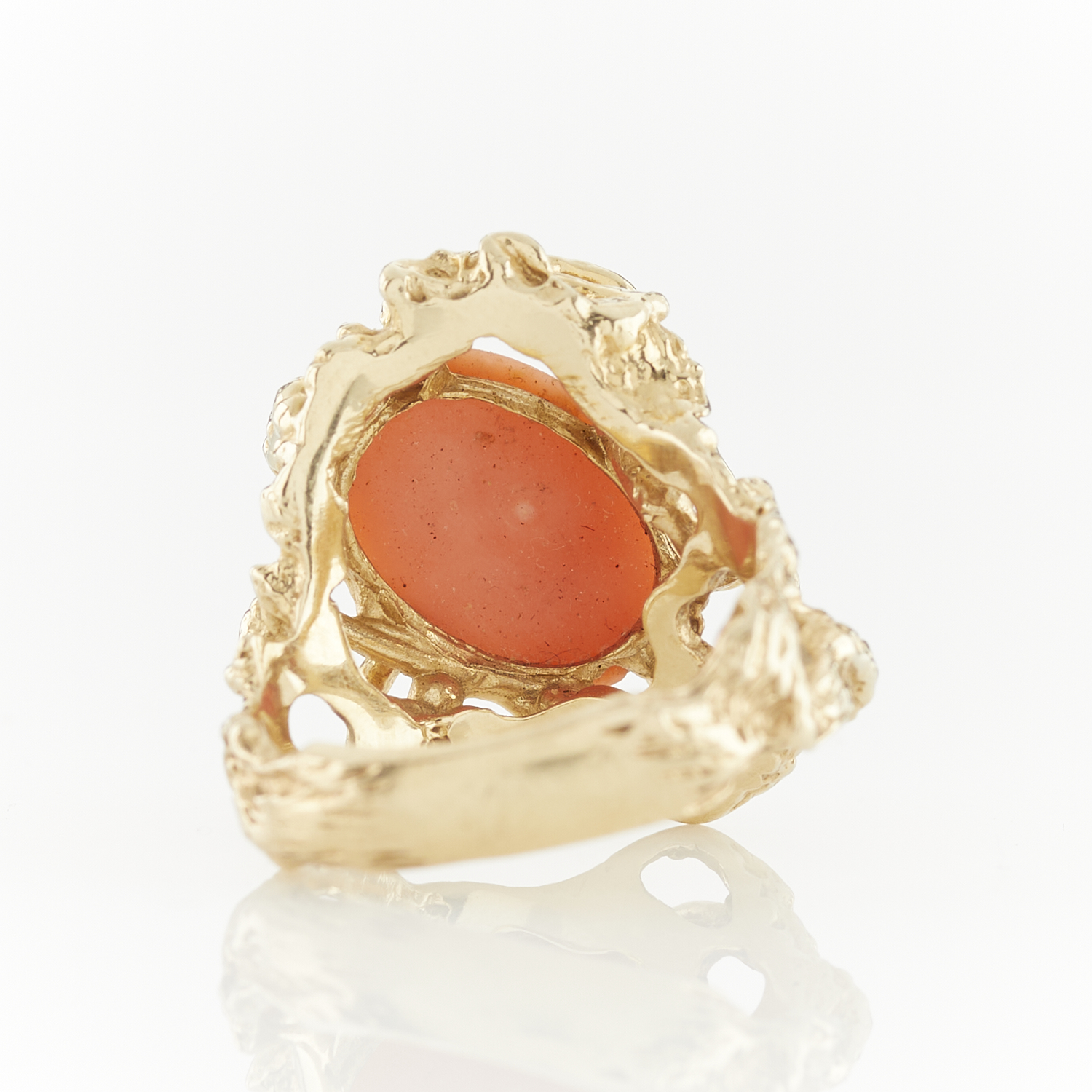 14k Yellow Gold & Coral Ring - Image 6 of 11