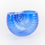 Jon Wolfe Blue Studio Glass Sculpture 1990