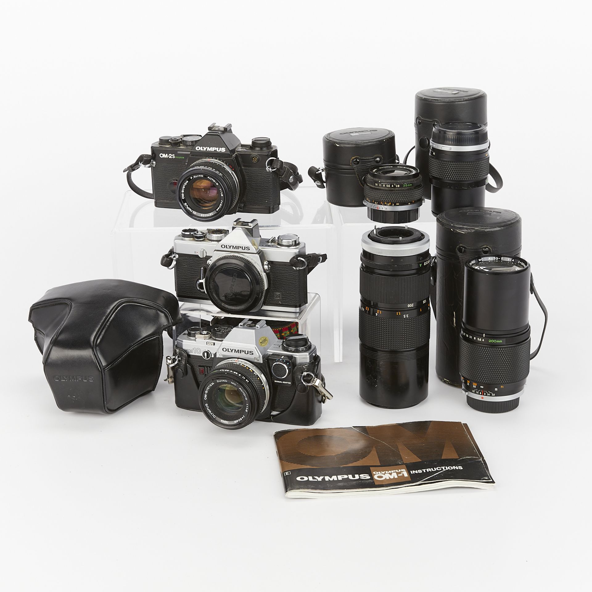 Group of 7 Olympus Cameras & Lenses