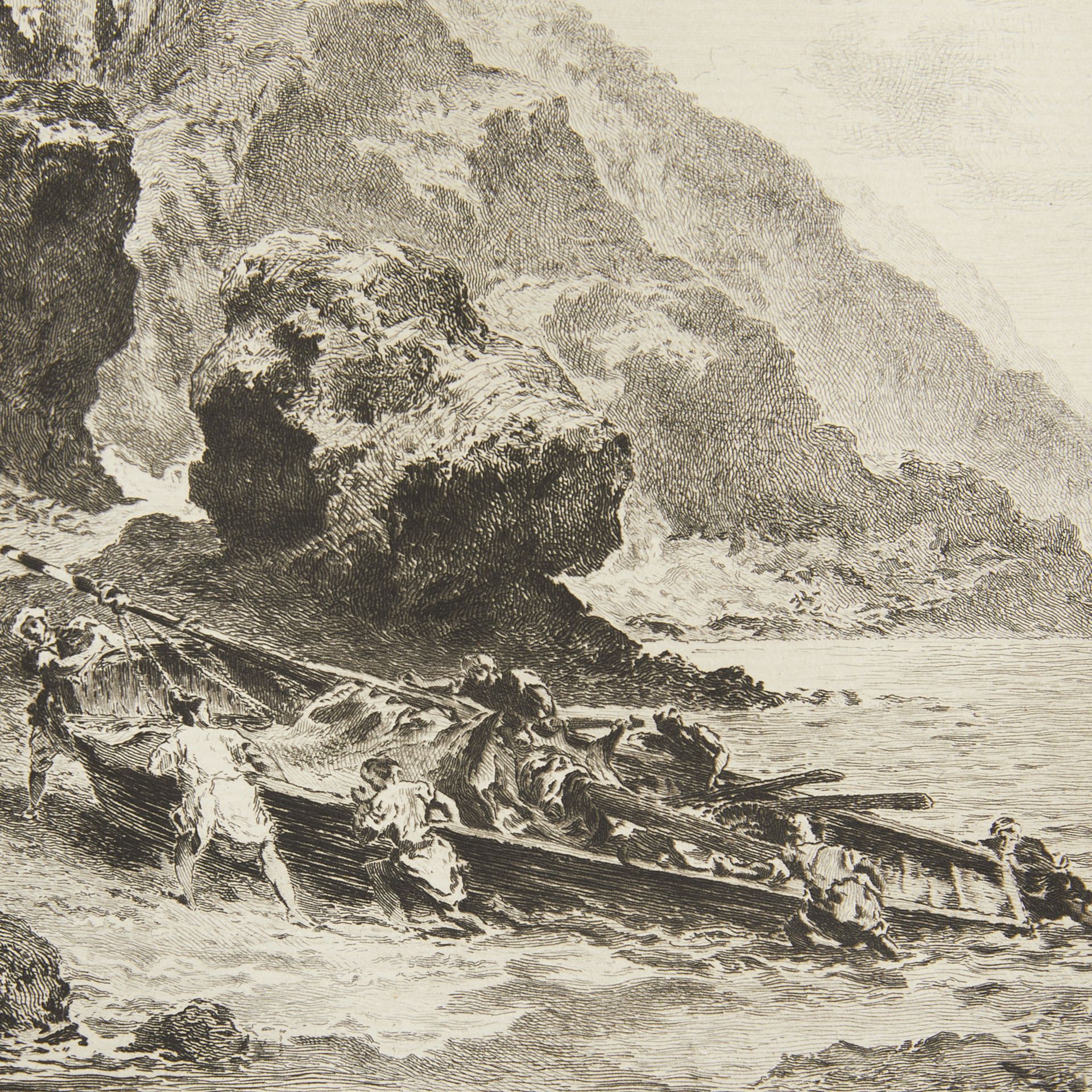 Toussaint Coast of Morocco Etching Aft. Delacroix - Image 3 of 7