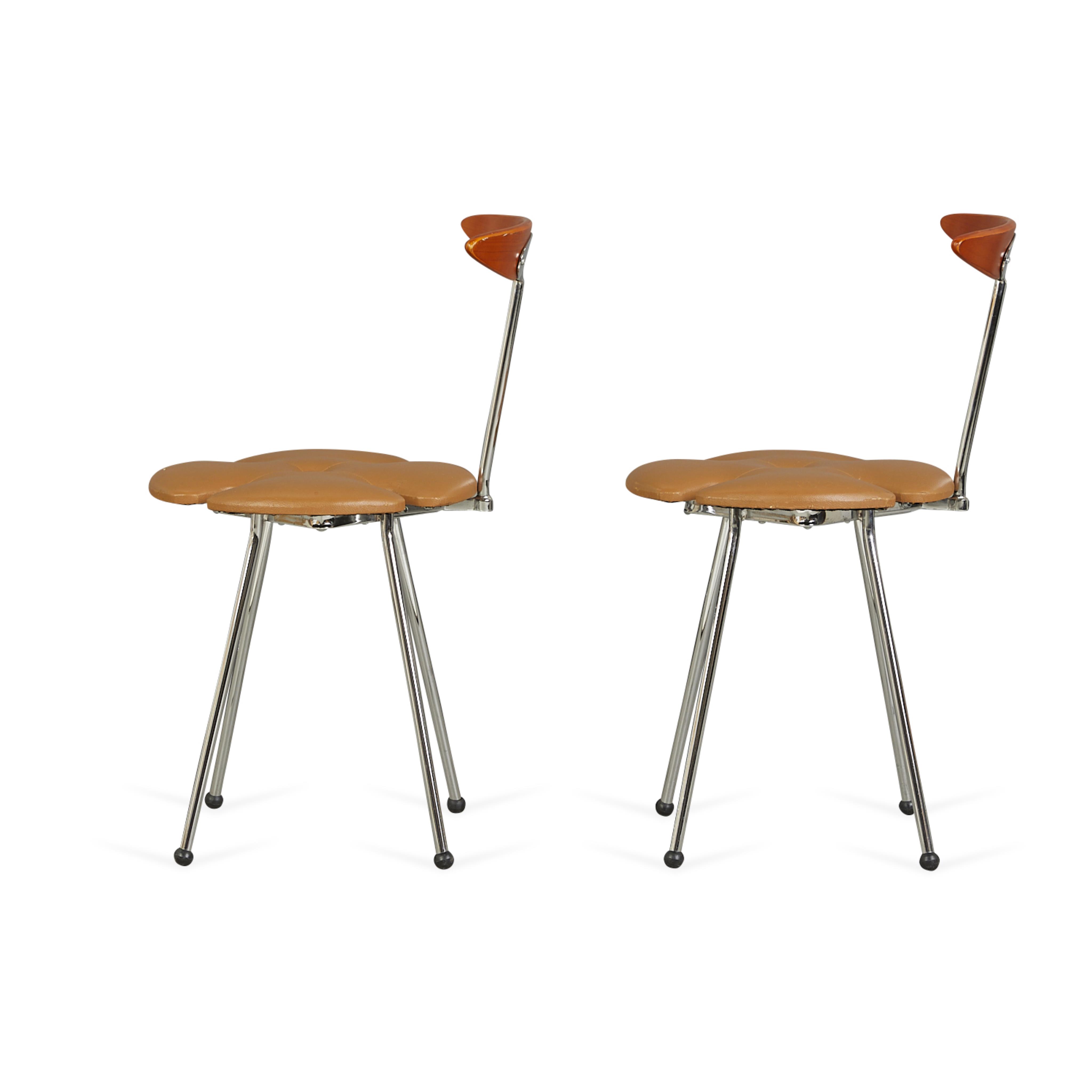 Pair Italian Effezeta "Clover" Chairs ca. 1970s - Image 4 of 15