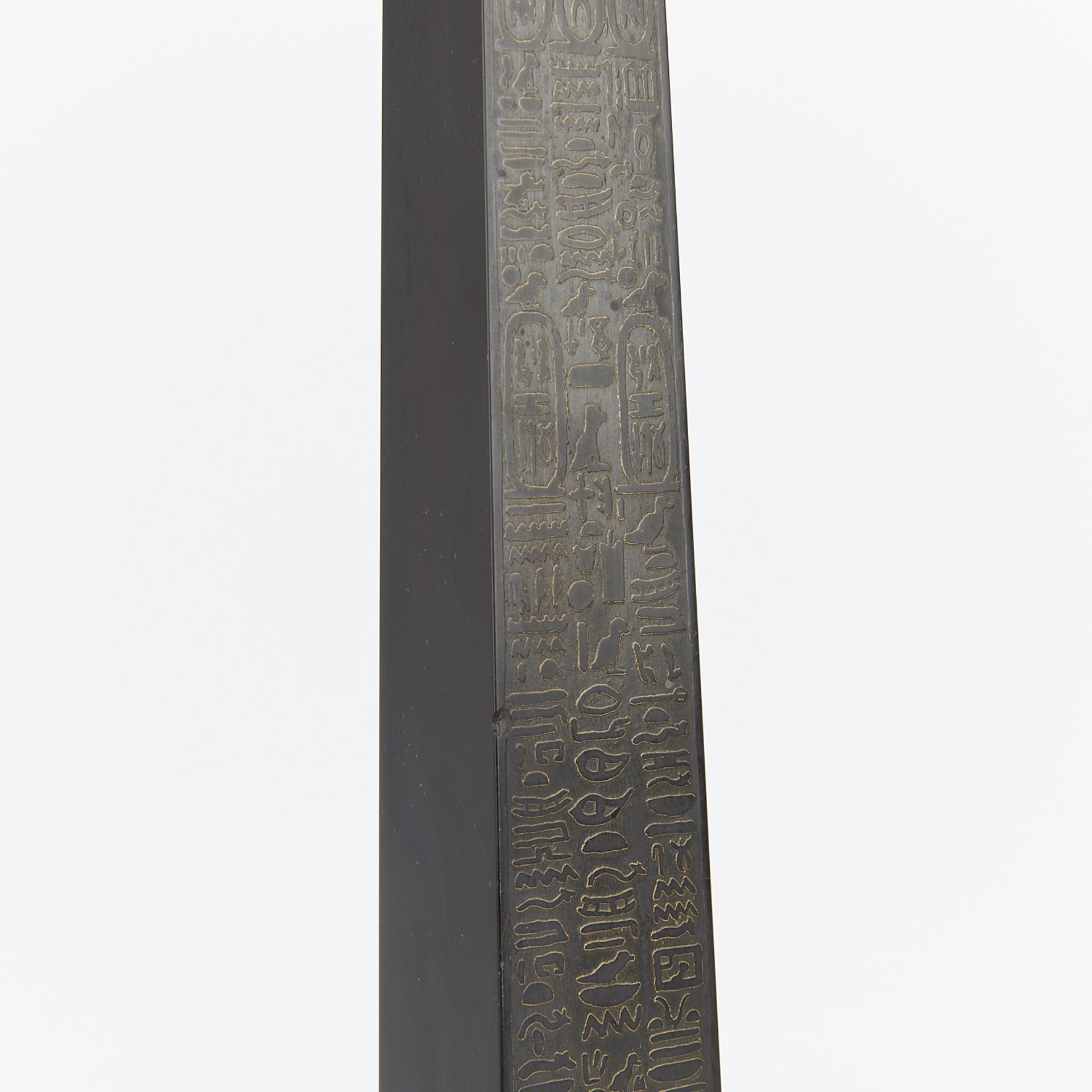 2 French 19th c. Grand Tour Bronze Obelisks - Image 12 of 13