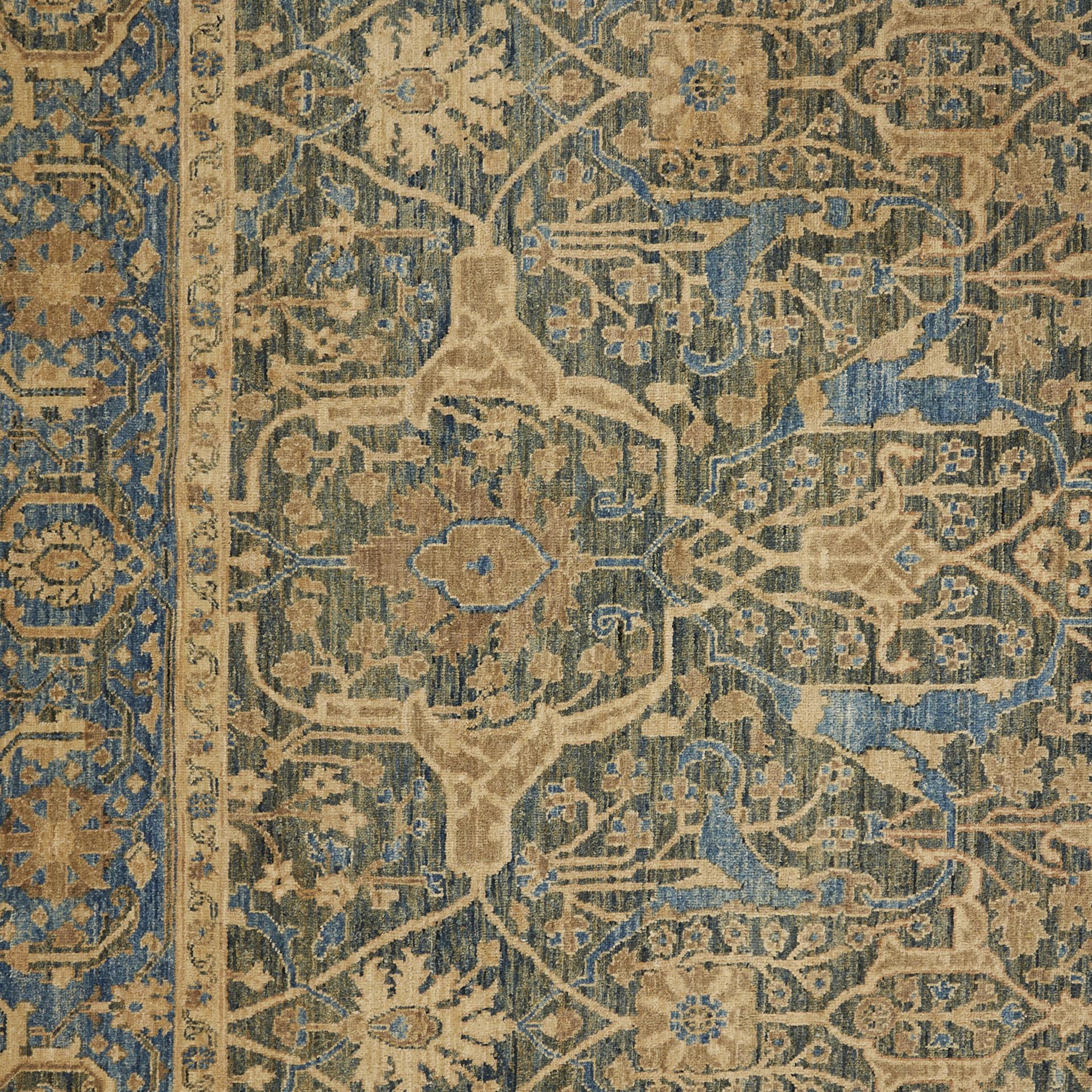 Large Persian Blue & White Floral Rug 10' x 8' - Image 3 of 6
