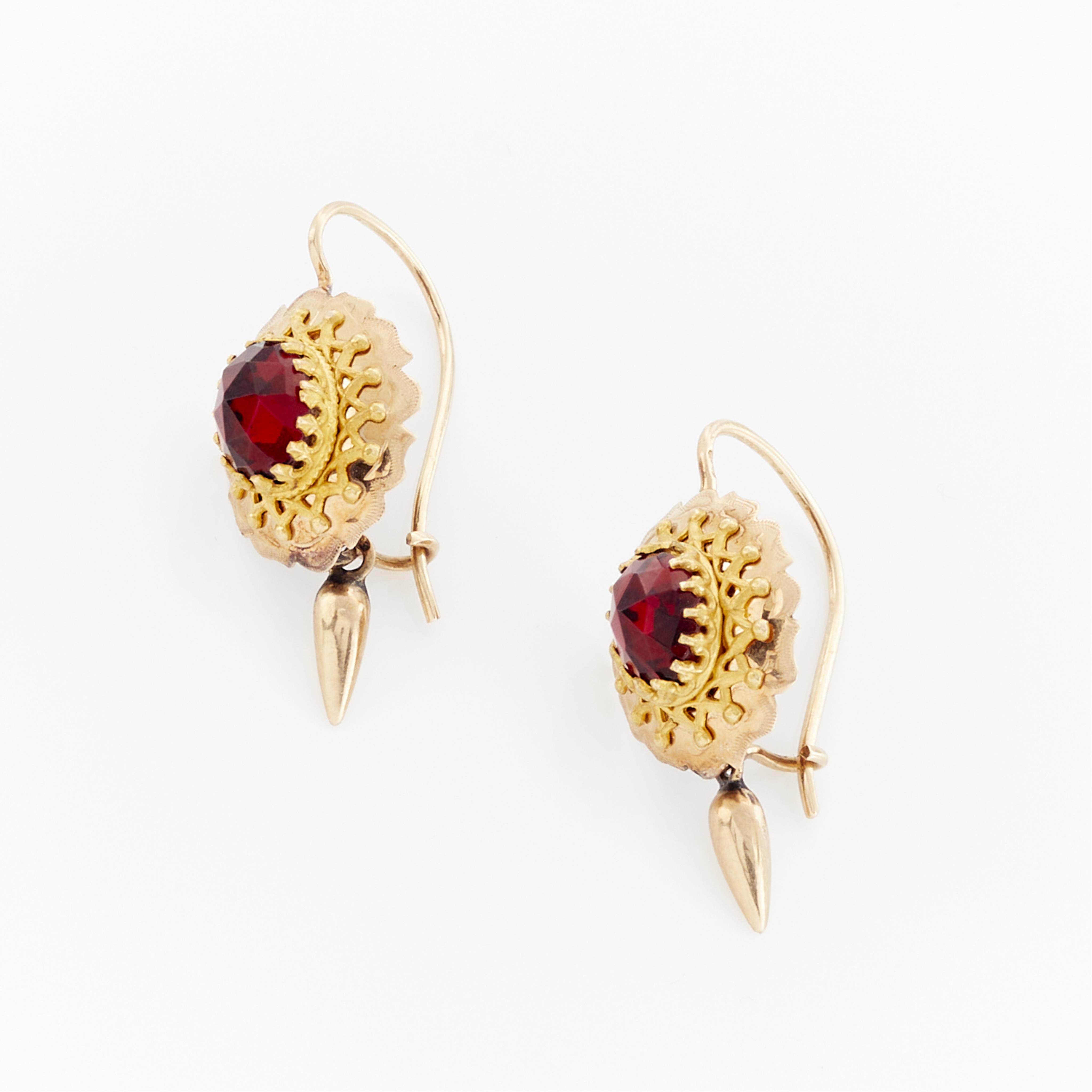 14k Yellow Gold Etruscan Revival Earrings - Image 2 of 6