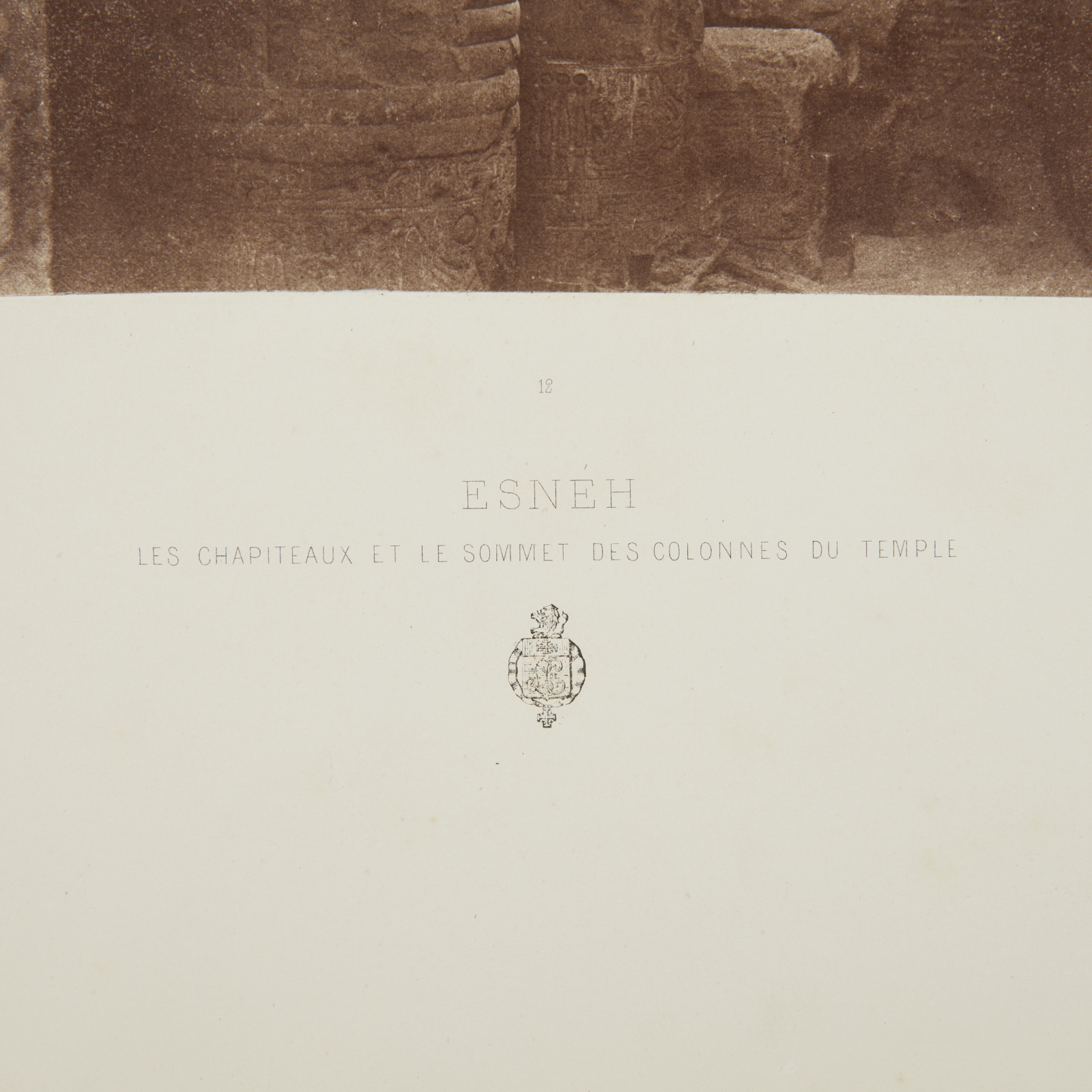 Louis De Clerq "Esneh" Colonnade Albumen Print - Image 4 of 5