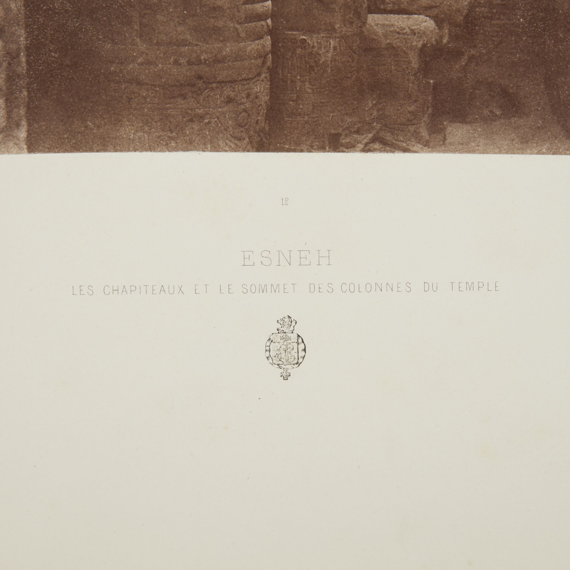 Louis De Clerq "Esneh" Colonnade Albumen Print - Bild 4 aus 5