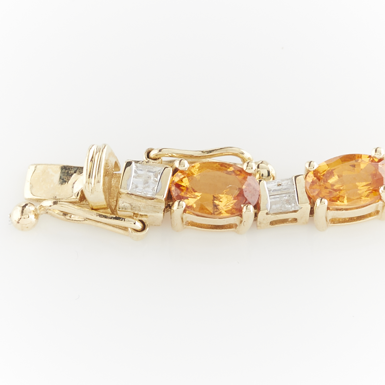 14k Yellow Gold Citrine & Diamond Bracelet - Image 4 of 6