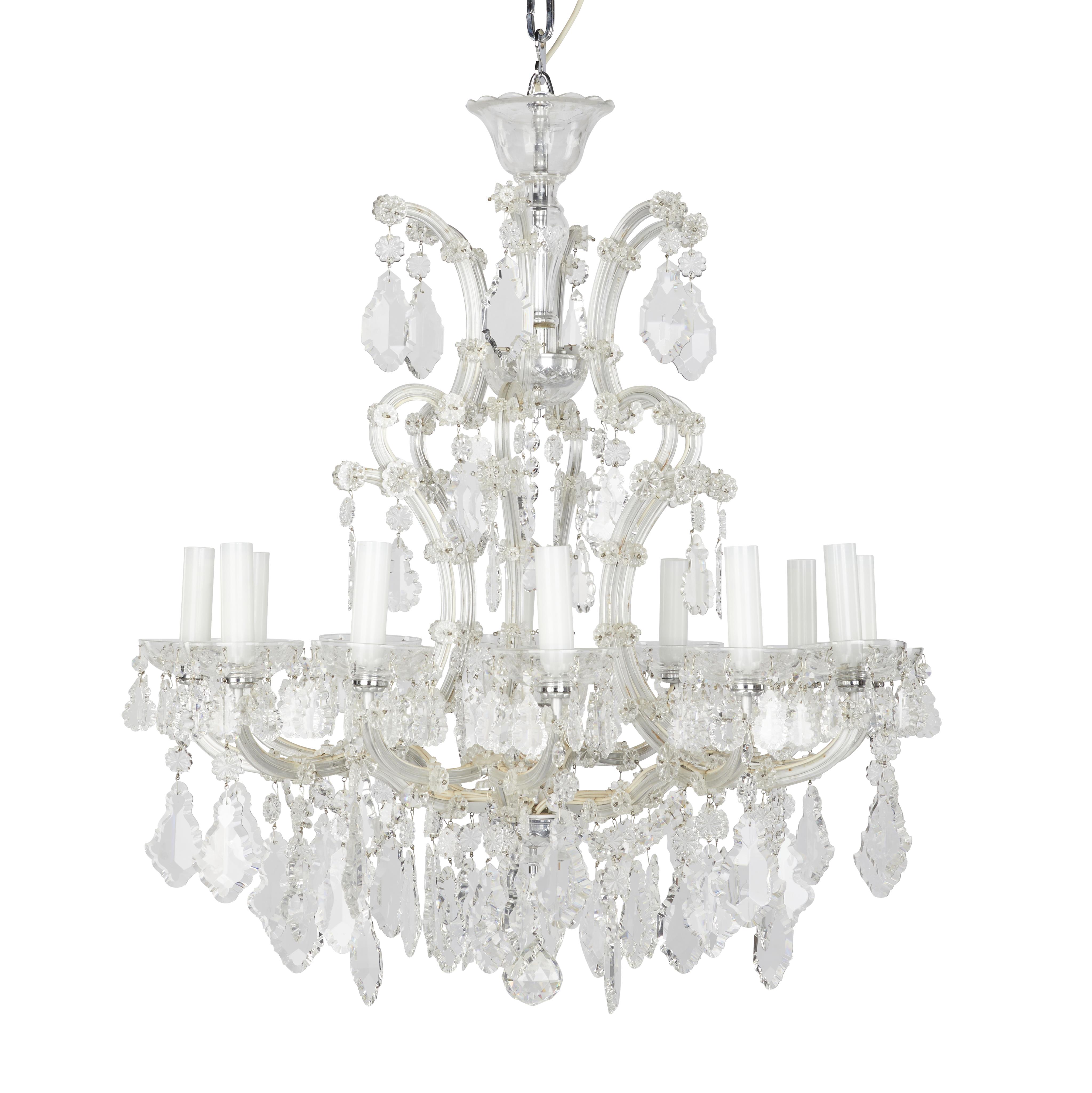 Maria Theresa Style Cut Crystal Chandelier