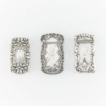 3 Sterling Silver Vesta Cases 1.81 ozt