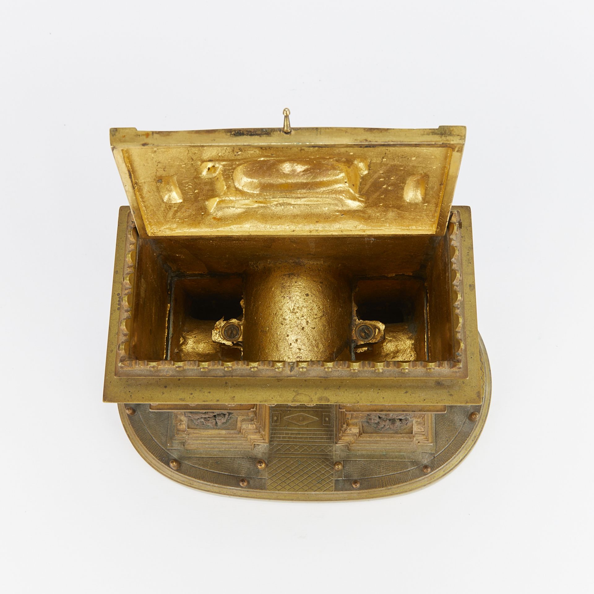 19th c. Grand Tour Gilt Bronze Arc de Triomphe Box - Image 14 of 14