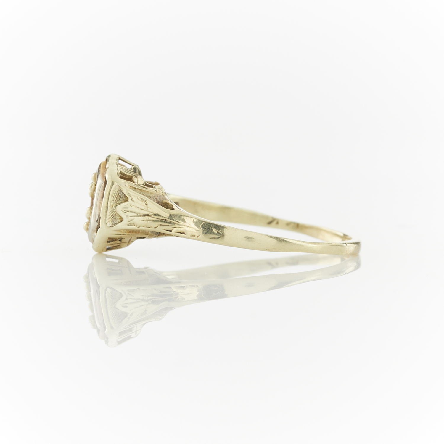 14k Yellow Gold Art Deco Diamond Ring - Image 4 of 11