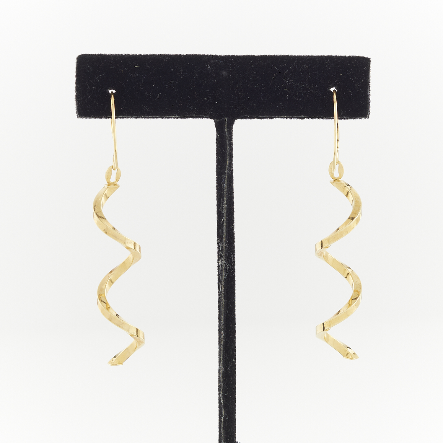 Italian 14k Yellow Gold Spiral Statement Earrings - Image 4 of 8