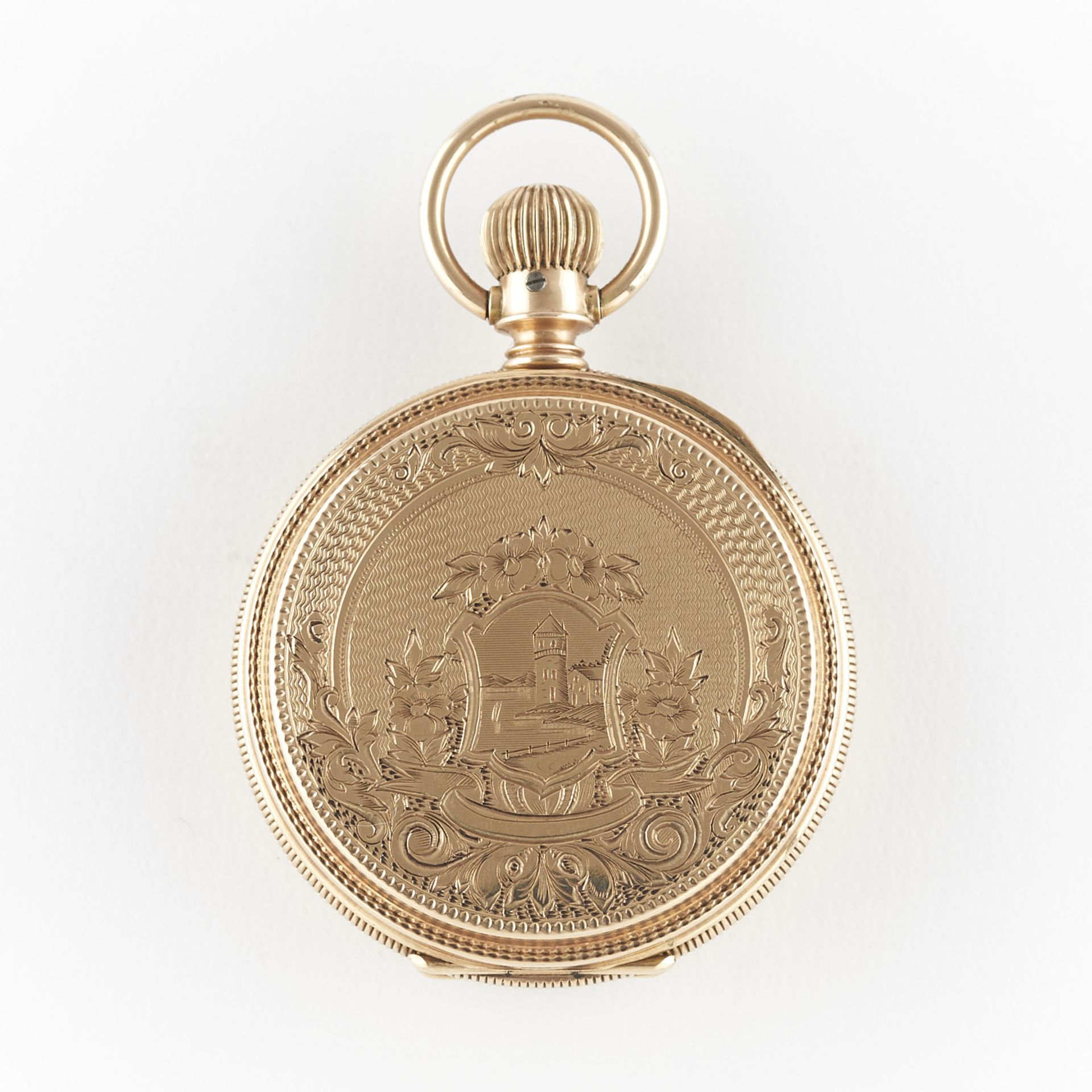 Elgin 14k Yellow Gold Hunter Pocket Watch - Bild 2 aus 7