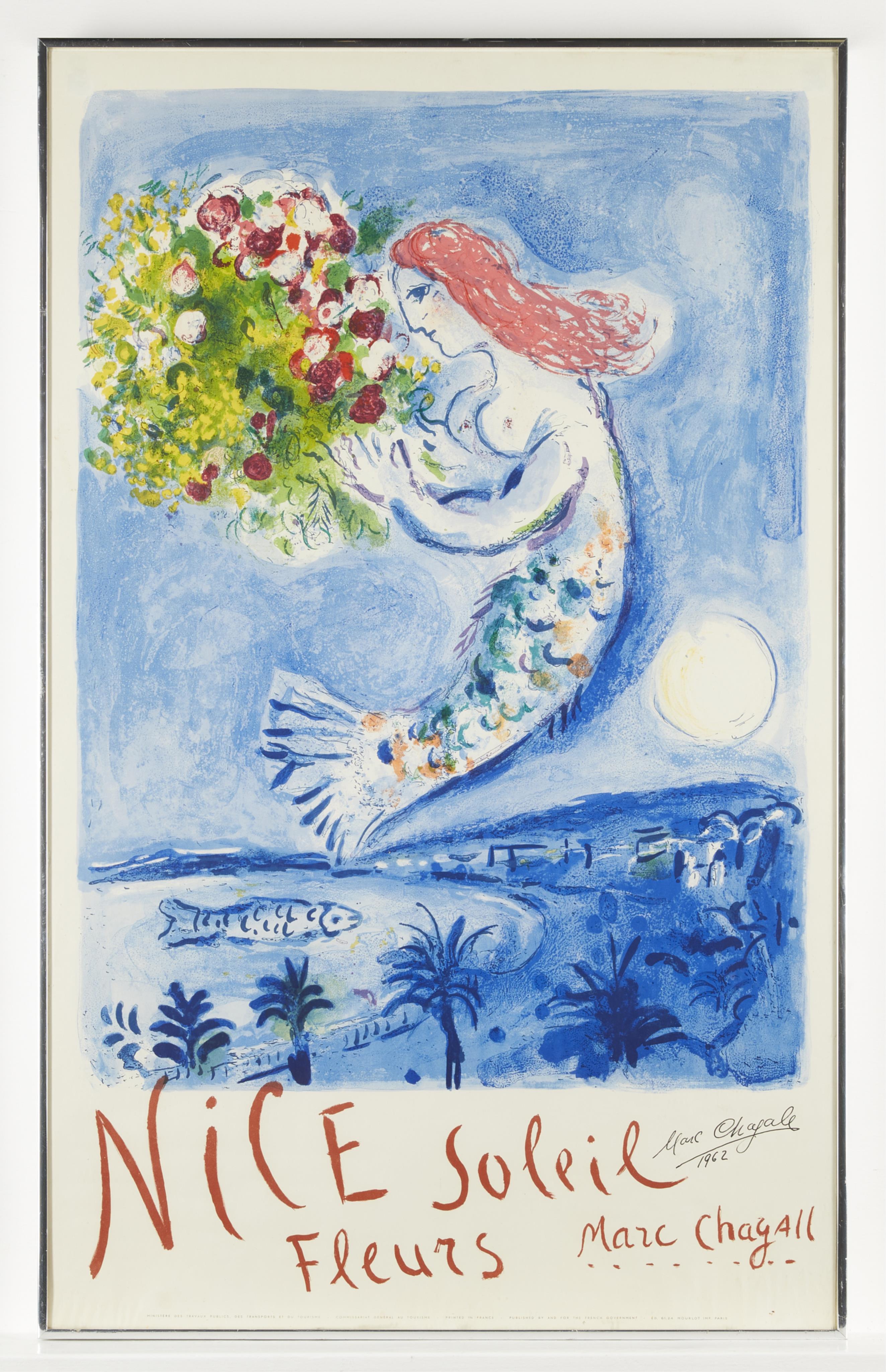 Marc Chagall "Bay of Angels" Signed Poster 1962 - Image 3 of 7