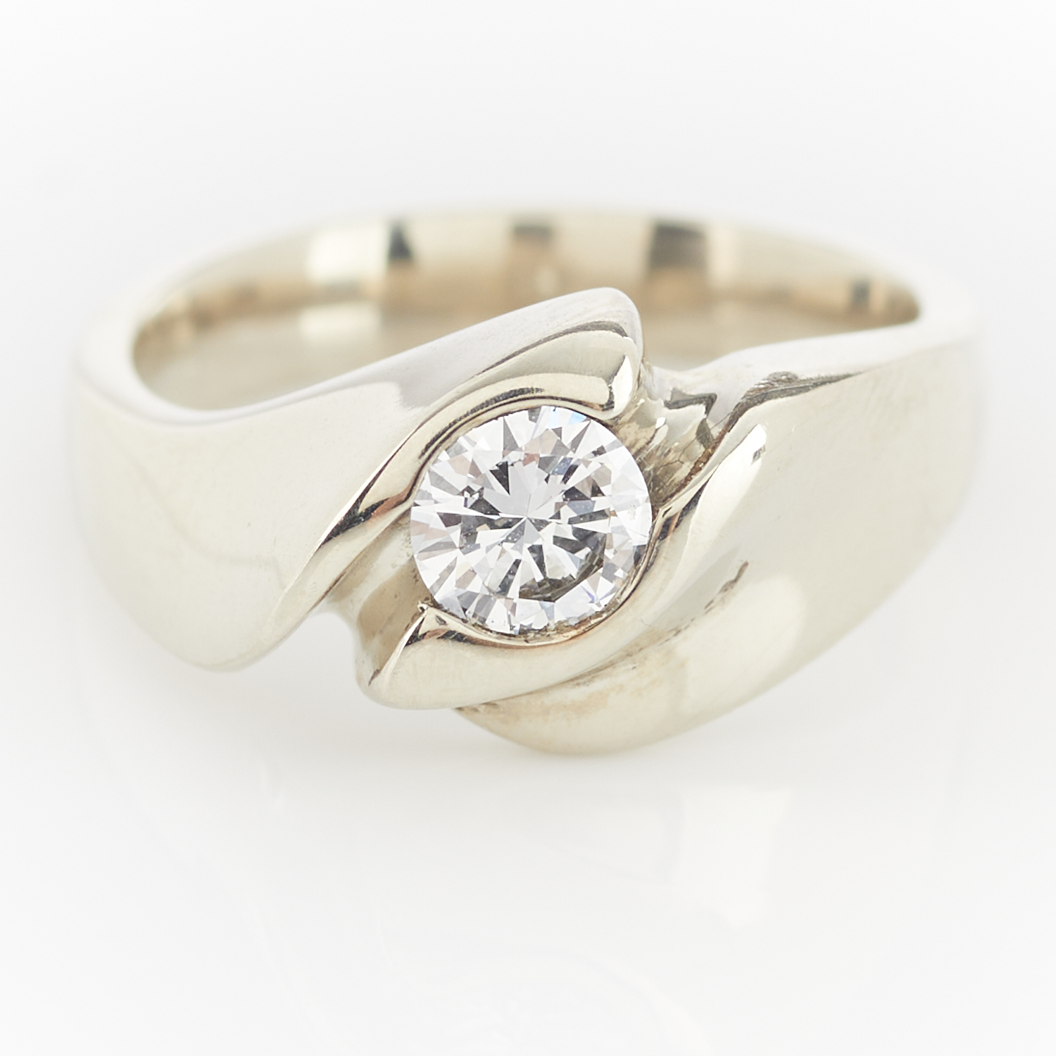 14k White Gold & Diamond Ring - Image 8 of 11