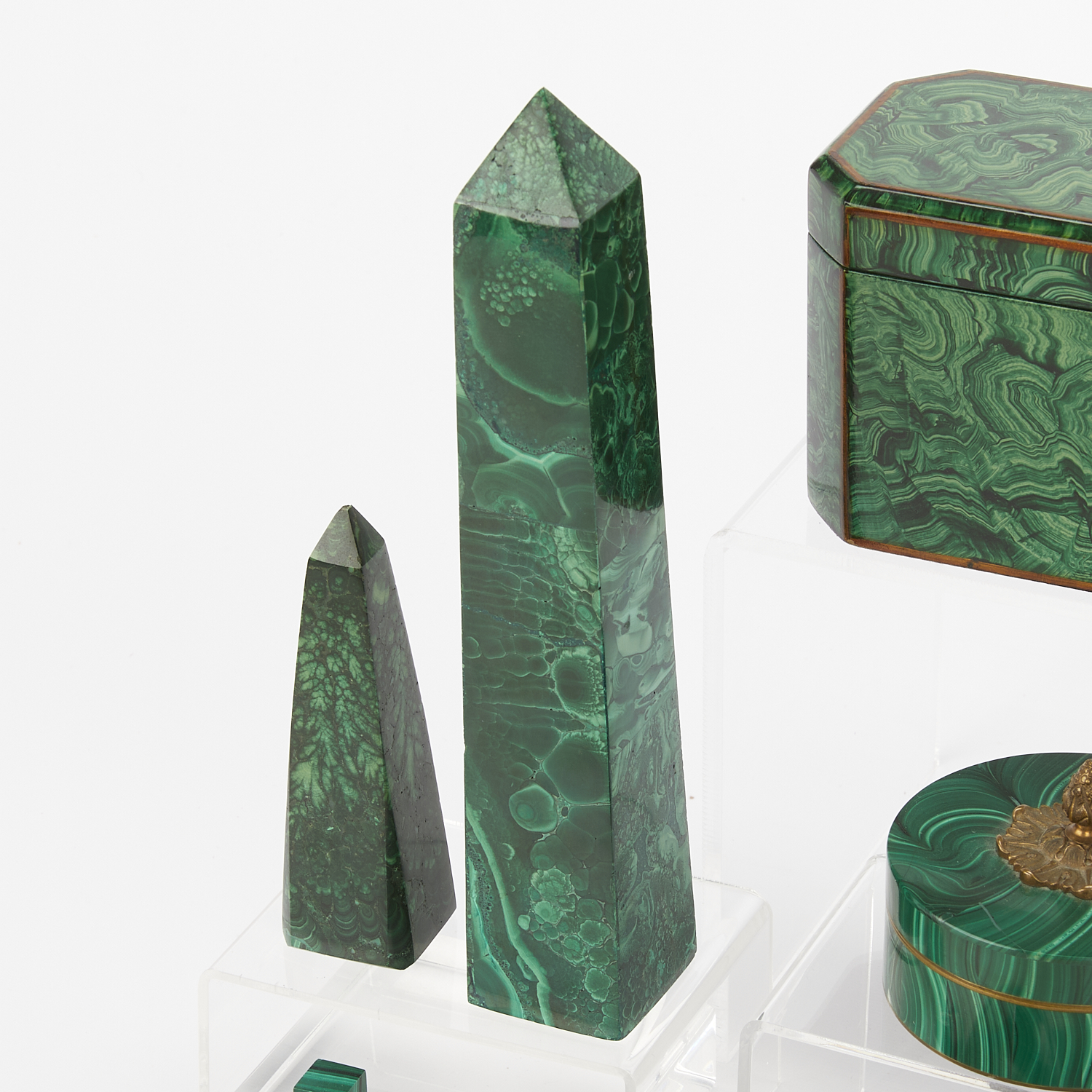 Group of 15 Malachite Items - Image 6 of 15