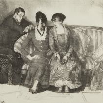 George Bellows "Emma, Elsie & Gene" Lithograph