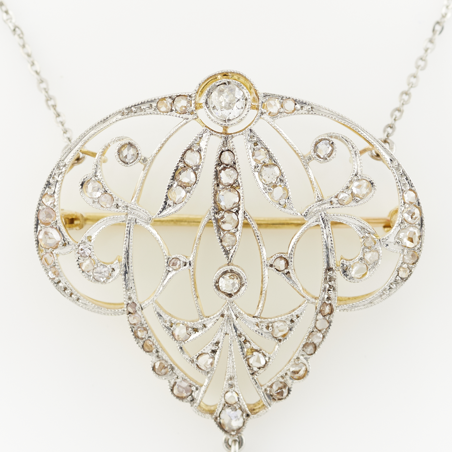 Edwardian Pendant Brooch with Diamonds - Image 3 of 9