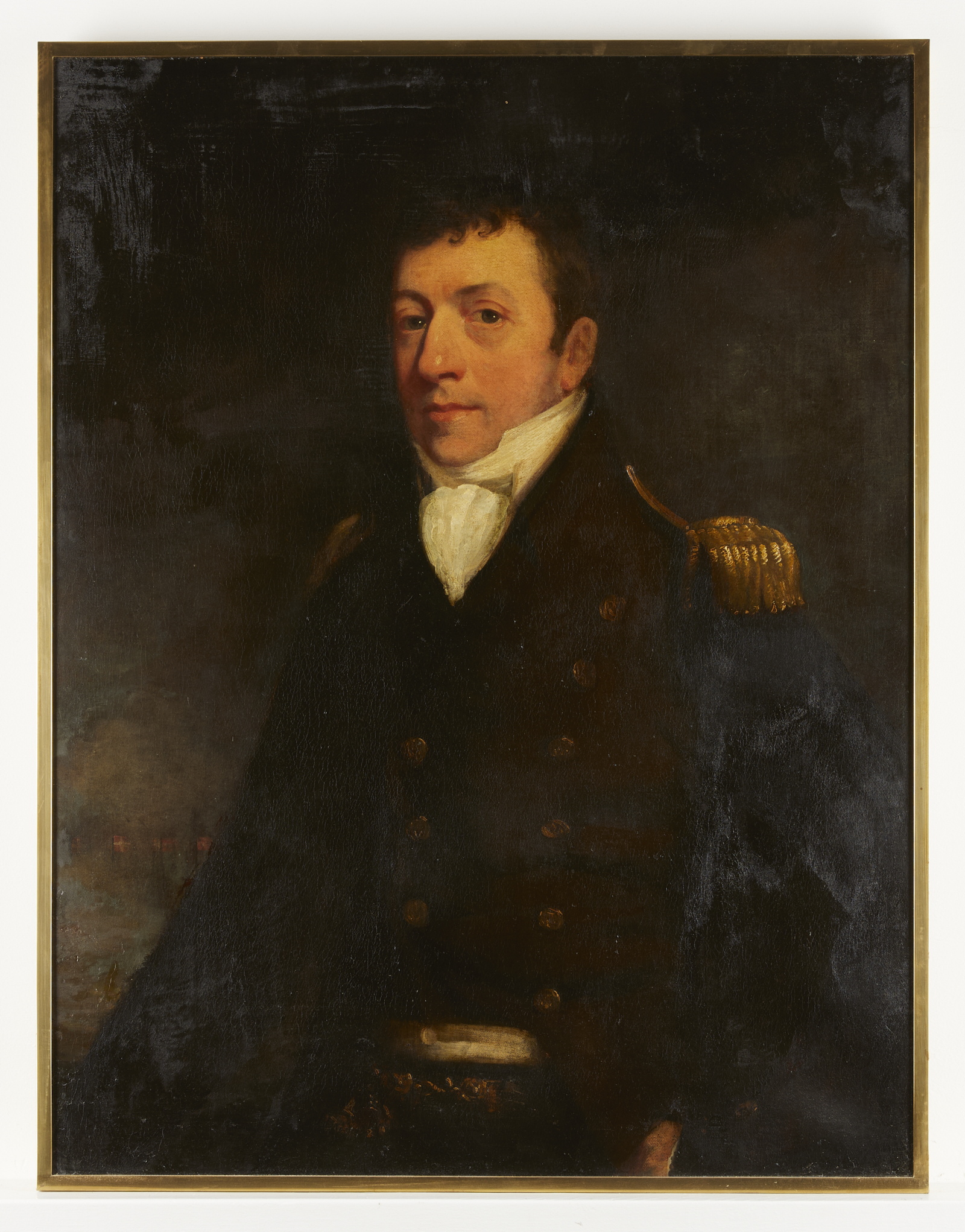 19th c. Continental Officer Portrait Painting - Image 3 of 6